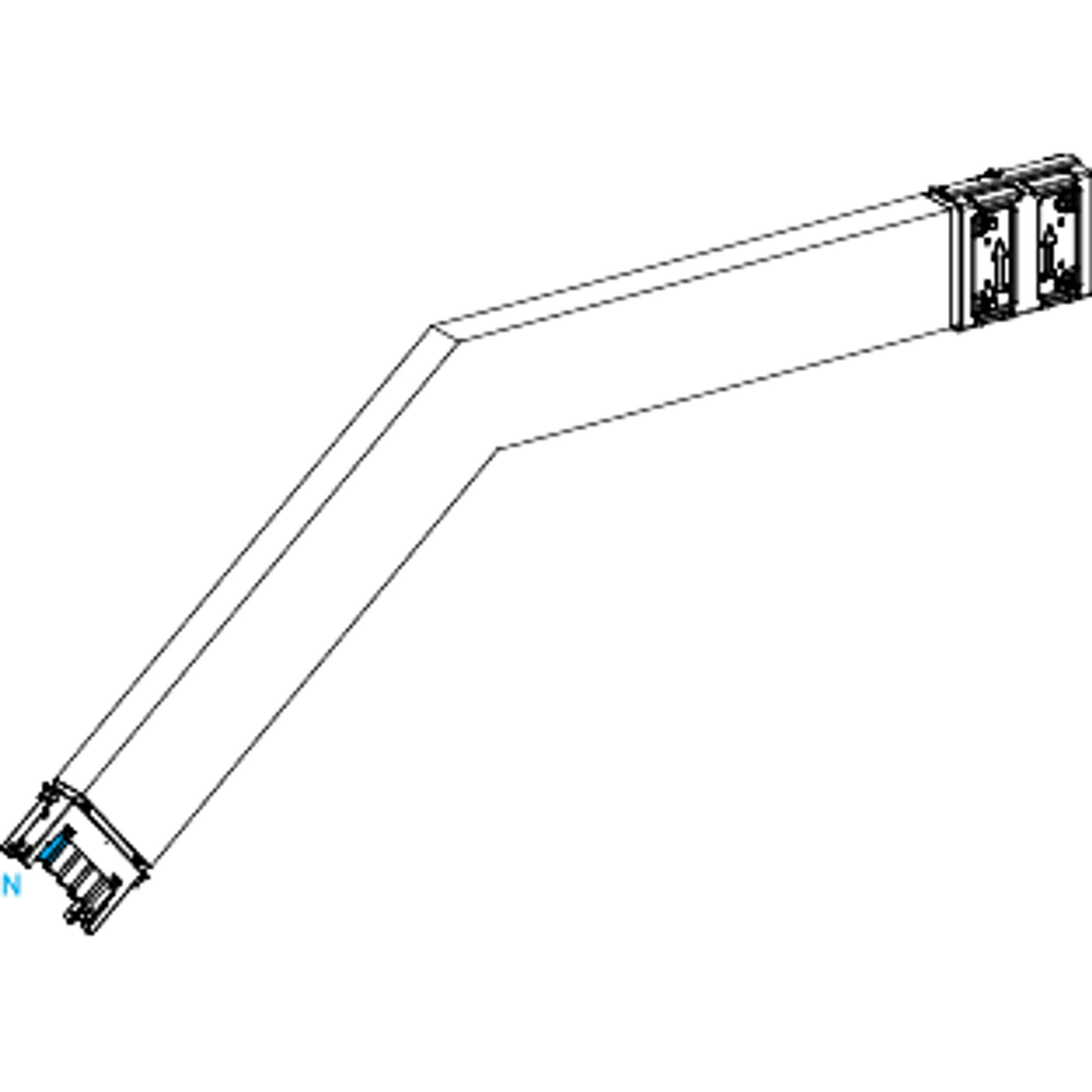 Schneider Electric KSA250DLF43B KSA Angle Element, 250A, Flat PE External, Selectable Length, Angle ≠ 90° (img_001) Schneider Electric KSA250DLF43B KSA Angle Element, 250A, Flat PE External, Selectable Length, Angle ≠ 90° (img_001)