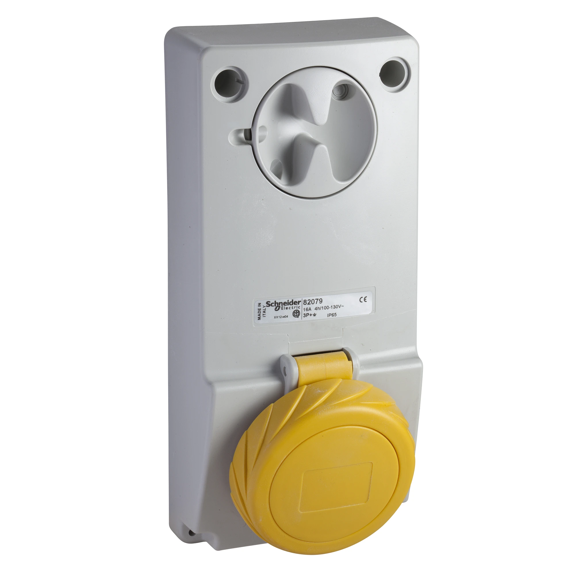 Schneider Electric 82090 Surface-mounted socket locked, 32A, 3P+E, 100-130 V AC, IP65 (img_001) Schneider Electric 82090 Surface-mounted socket locked, 32A, 3P+E, 100-130 V AC, IP65 (img_001)