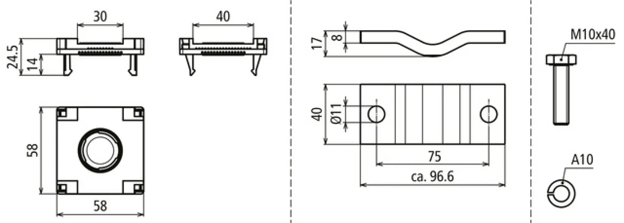 Dehn 472499 Connection kit FL 30/40 mm for EB-bar for Ex areas of zone 1/21, 2/22 (img_002) Dehn 472499 Connection kit FL 30/40 mm for EB-bar for Ex areas of zone 1/21, 2/22 (img_002)