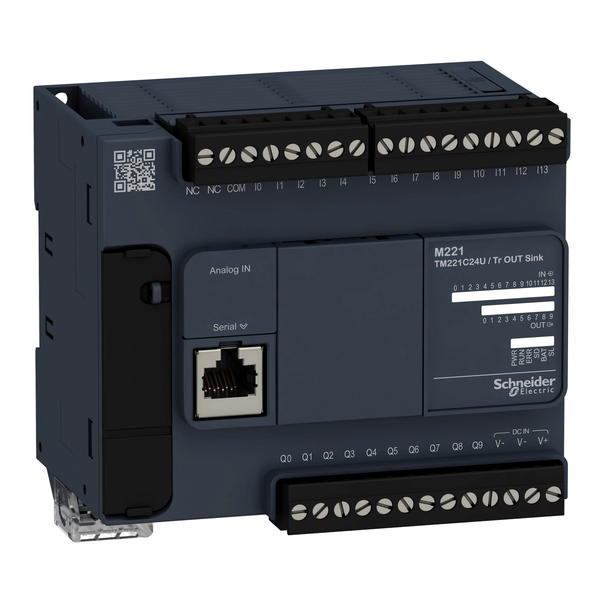 Schneider Electric TM221C24U PLC Control, Modicon M221, Compact Format, 24 I/O, Modbus, 24 VDC, Sink Transistor, Screw Terminals (img_001) Schneider Electric TM221C24U PLC Control, Modicon M221, Compact Format, 24 I/O, Modbus, 24 VDC, Sink Transistor, Screw Terminals (img_001)