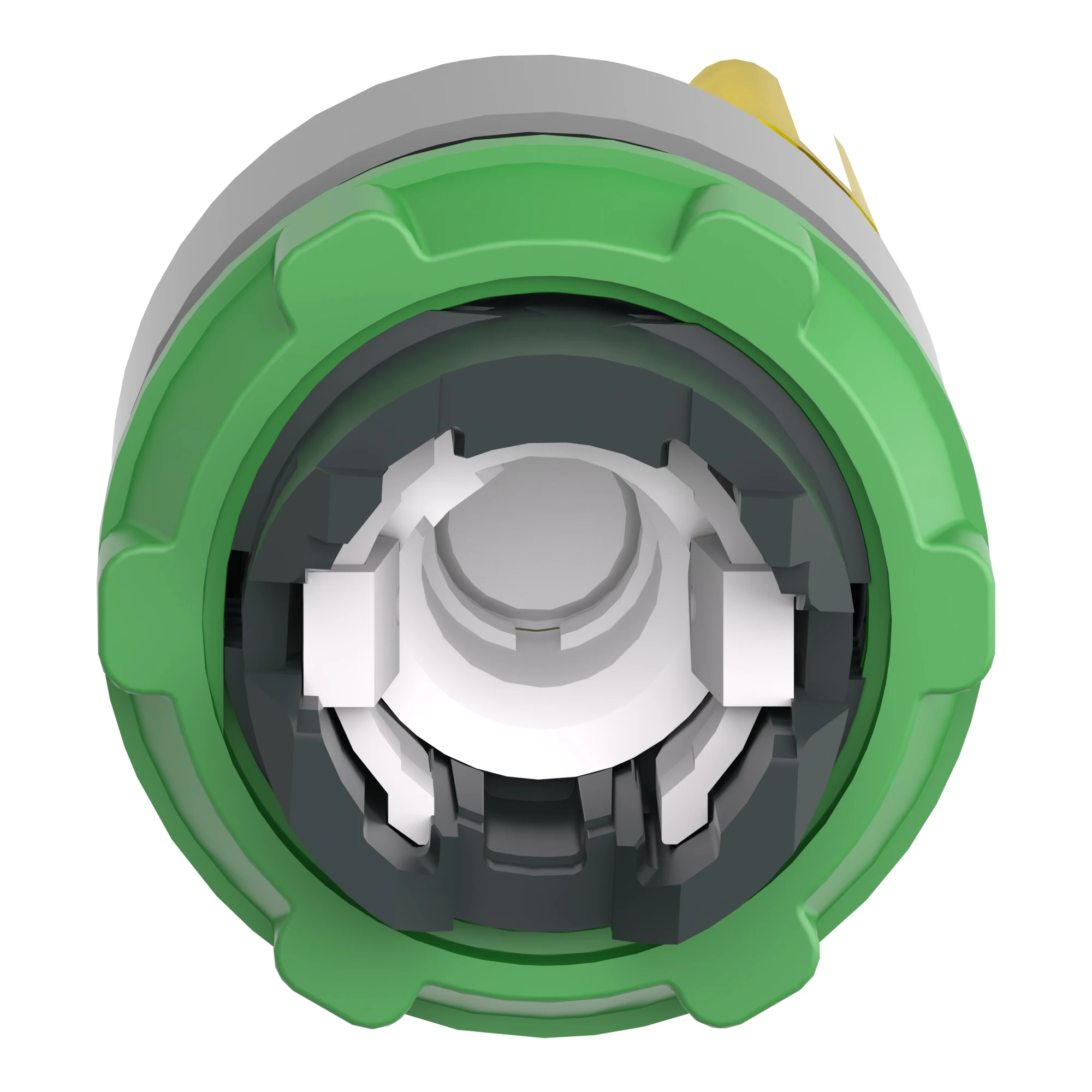 Schneider Electric ZB5AK1483C0 Illuminated Selector Switch, Front Element, Harmony XB5, Plastic, 22mm, Yellow, for Universal LED, 2 Positions, Momentary (img_003)