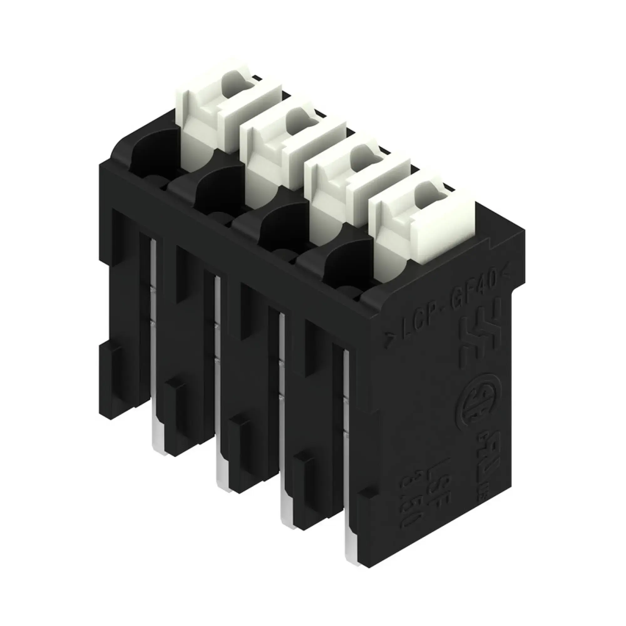 Weidmüller 1870660000 PCB terminal, 160 V, 17.5 A, Pitch in mm: 3.50, 1.5 mm², Number of poles: 4, PUSH IN with actuator, THT/THR solder connection, 180°, Tube (img_001)