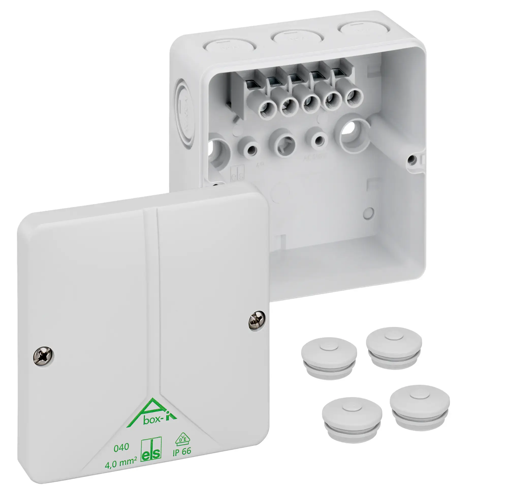 Spelsberg 50140401 Junction box, Type of protection IP66, max. 4², Impact strength IK08, Protection class II, Ui 690V AC, DLG, DNV, VDE, Halogen free (img_001) Spelsberg 50140401 Junction box, Type of protection IP66, max. 4², Impact strength IK08, Protection class II, Ui 690V AC, DLG, DNV, VDE, Halogen free (img_001)