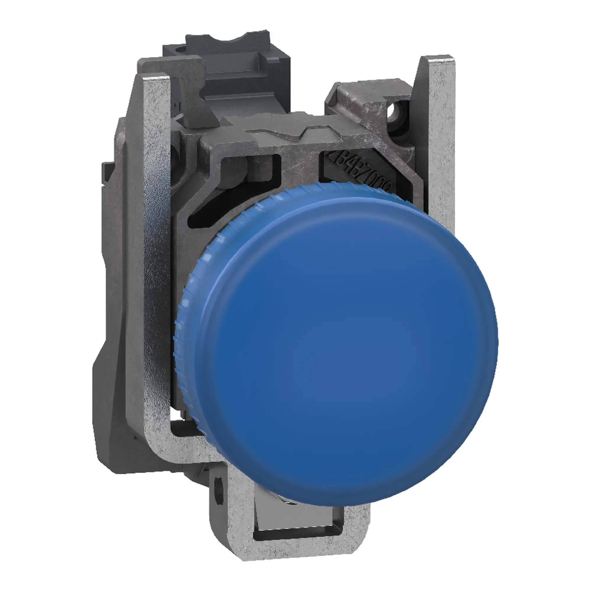 Schneider Electric XB4BVB65 Leuchtmelder, Harmony XB4, Metall, 22mm, blau, universelle LED, glatte Kalotte, 24V ACDC, Push-In (img_001)