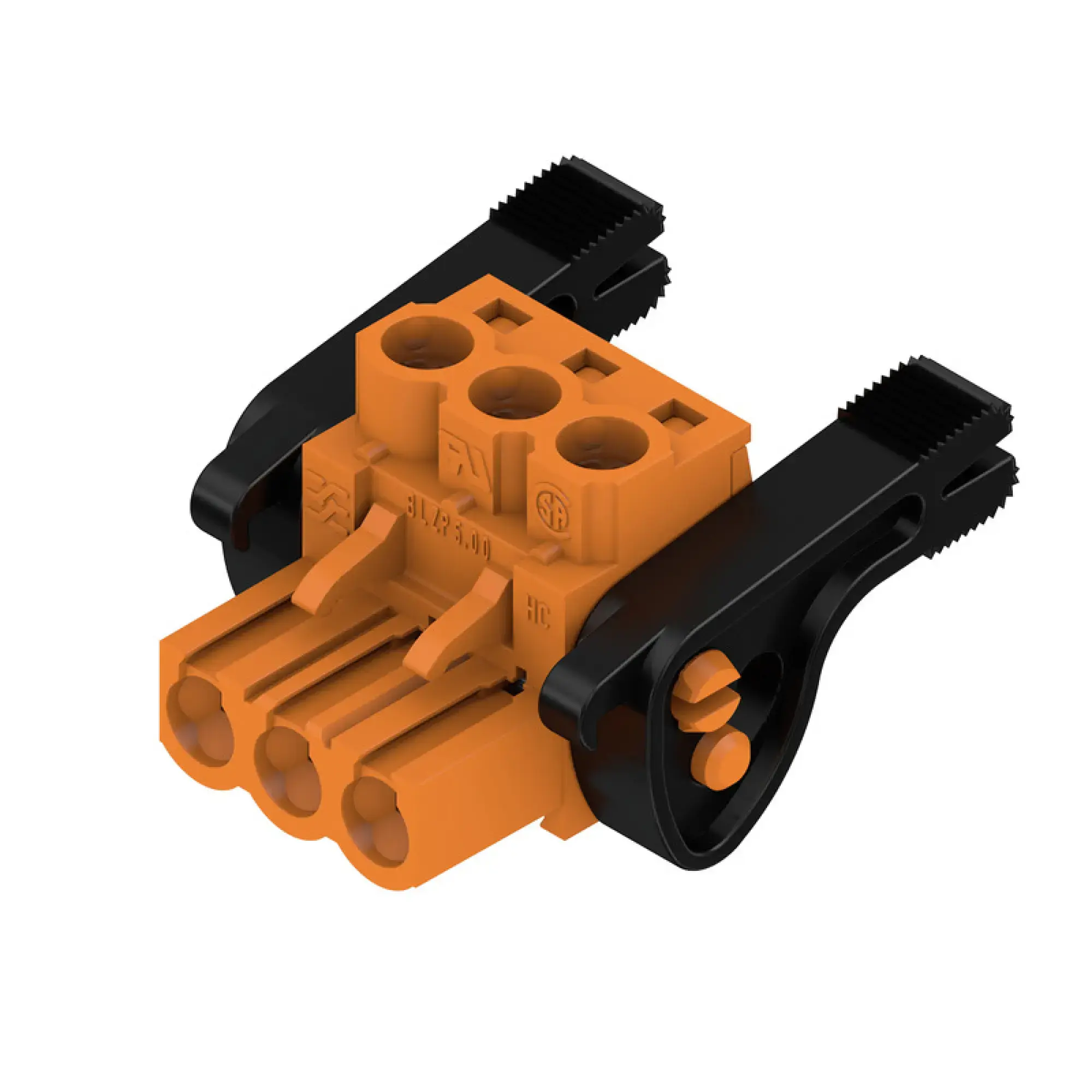 Weidmüller 1956360000 PCB connector (wire connection), 320 V, 23 A, Pitch in mm: 5.00, 4 mm², Number of poles: 3, Clamping yoke connection, Box (img_001)