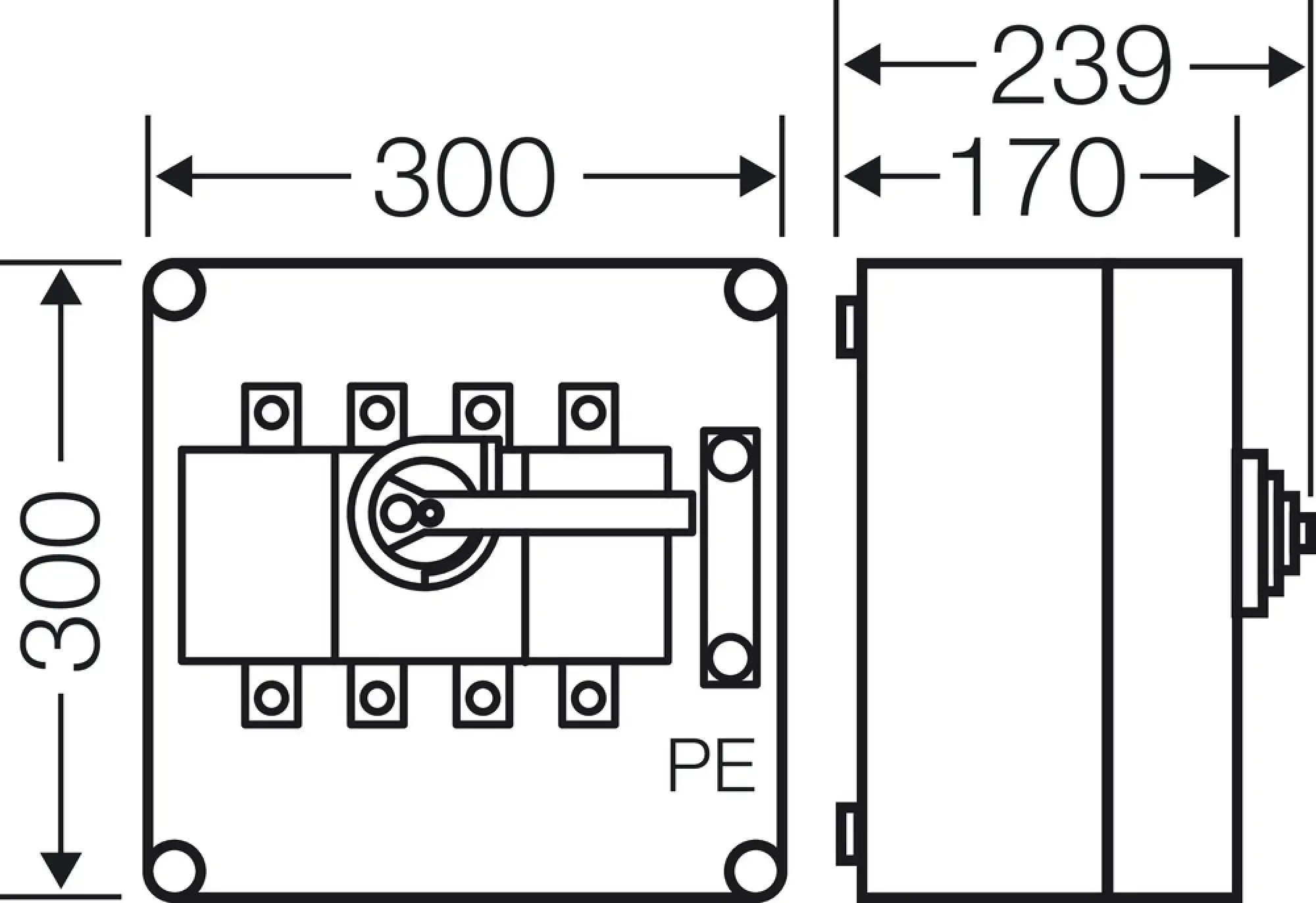 Hensel 20001479 Mi-Lasttrennschaltergehäuse 250A, 4polig + PE Mi 7254 (img_003)