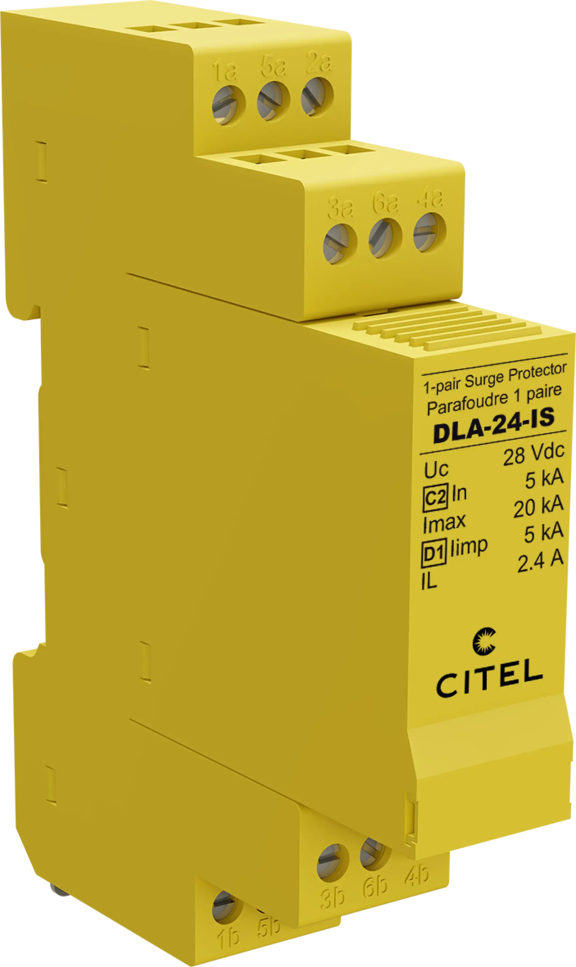 Citel 640153 Überspannungsschutz C2/D1 für 2 Adern, Datenanwendungen bis 24 V, indirekte Schirmung (img_001)