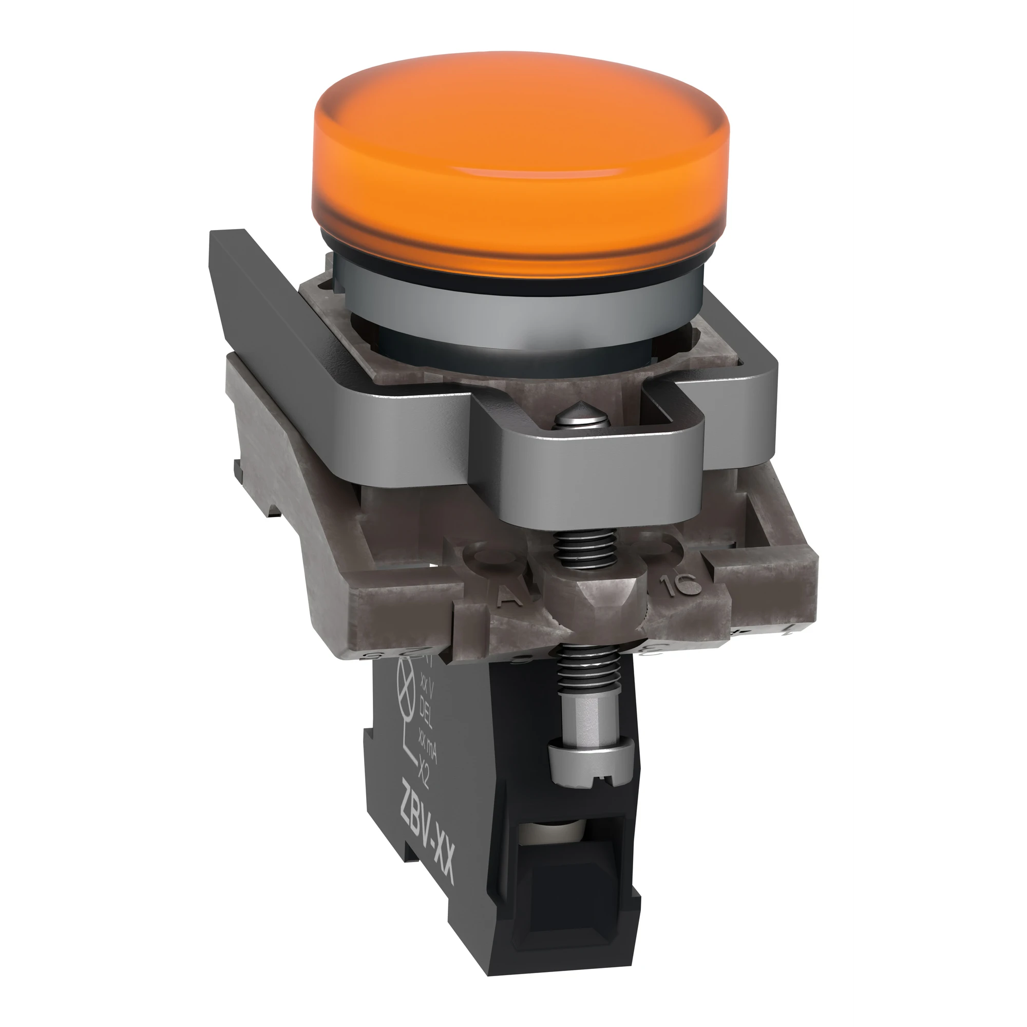 Schneider Electric XB4BVGM5T Pilot light, Harmony XB4, metal, 22mm, orange, incl. universal LED module with protection, 110-240V AC (img_005) Schneider Electric XB4BVGM5T Pilot light, Harmony XB4, metal, 22mm, orange, incl. universal LED module with protection, 110-240V AC (img_005)