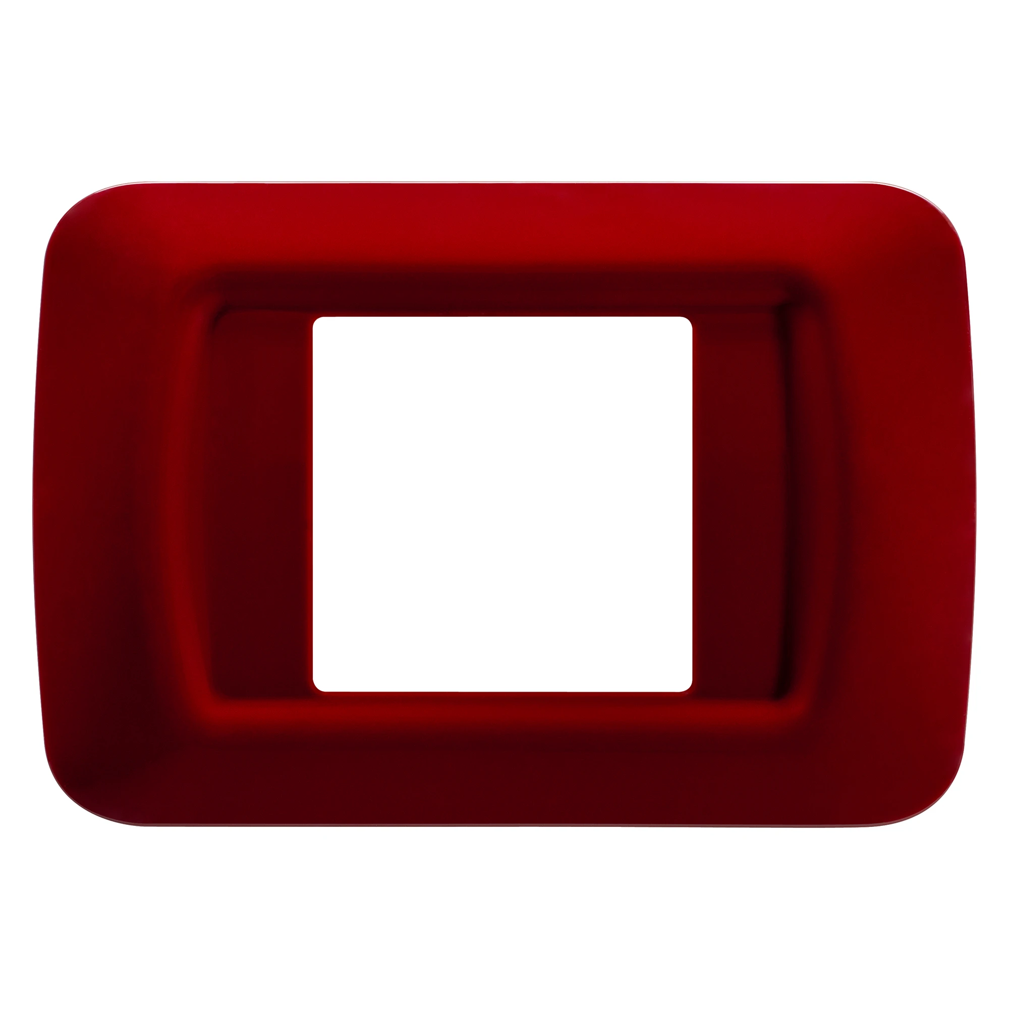 GEWISS GW22532 TOP SYSTEM PLATE - IN TECHNOPOLYMER GLOSS FINISHING - 2 GANG - CLASSIC BURGUNDY - SYSTEM (img_001)
