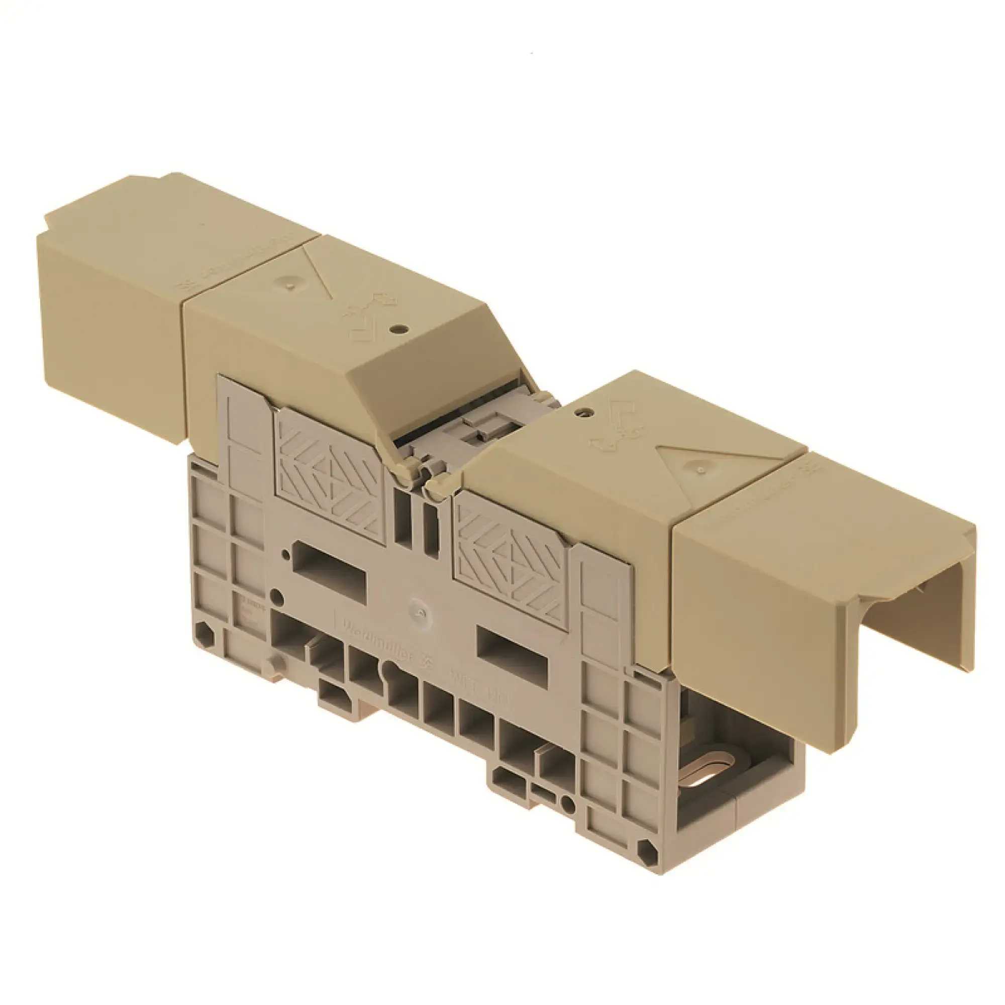 Weidmüller 1049240000 Stud terminal, Threaded stud connection, dark beige, 120 mm², 269 A, 500 V, Number of connections: 2, Number of levels: 1, TS 35, V-0, Wemid (img_001) Weidmüller 1049240000 Stud terminal, Threaded stud connection, dark beige, 120 mm², 269 A, 500 V, Number of connections: 2, Number of levels: 1, TS 35, V-0, Wemid (img_001)