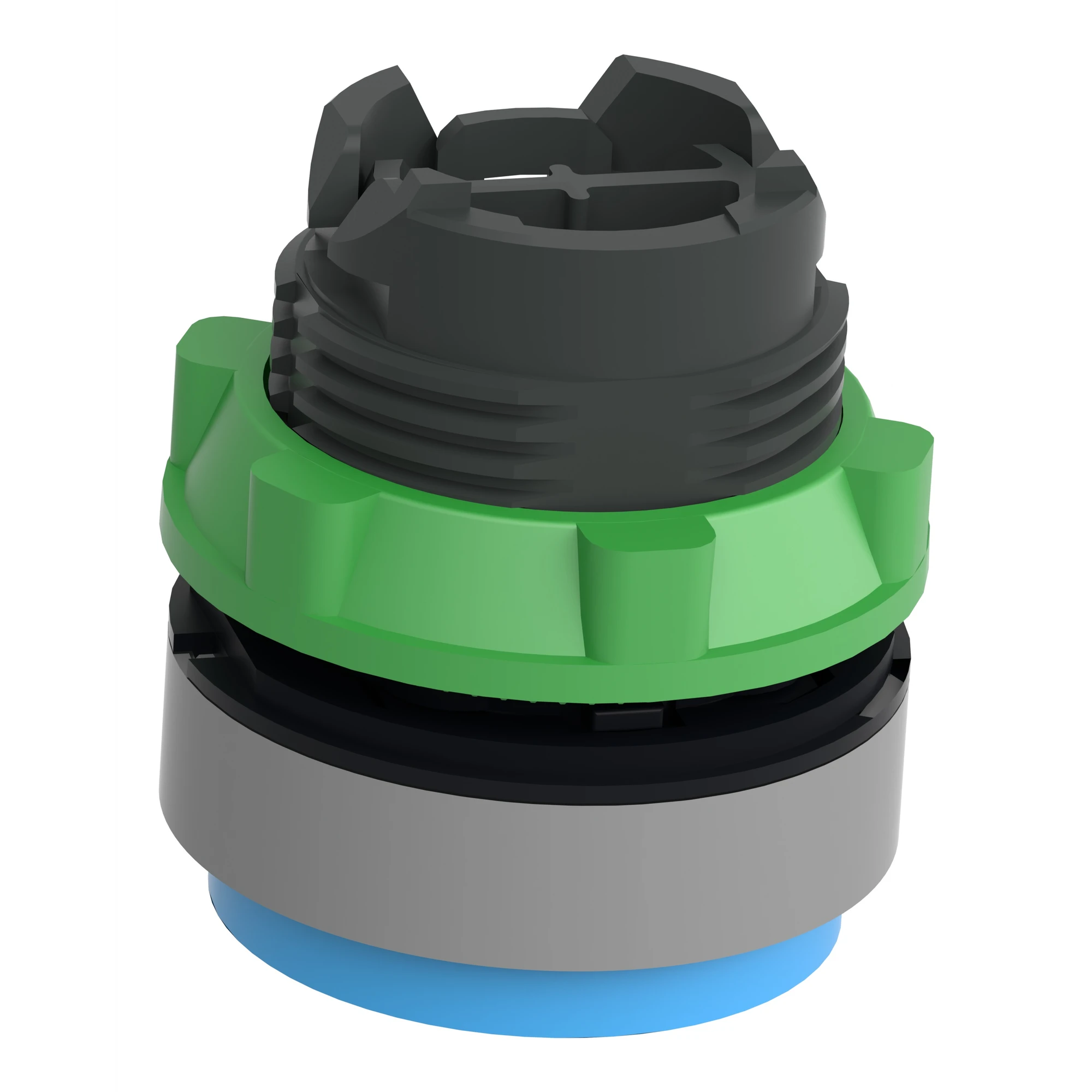 Schneider Electric ZB5AL6C0 Pushbutton, Front Element, Harmony XB5, Plastic, 22mm, Light Grey, Blue, Projecting, Unlabelled, Momentary (img_007)