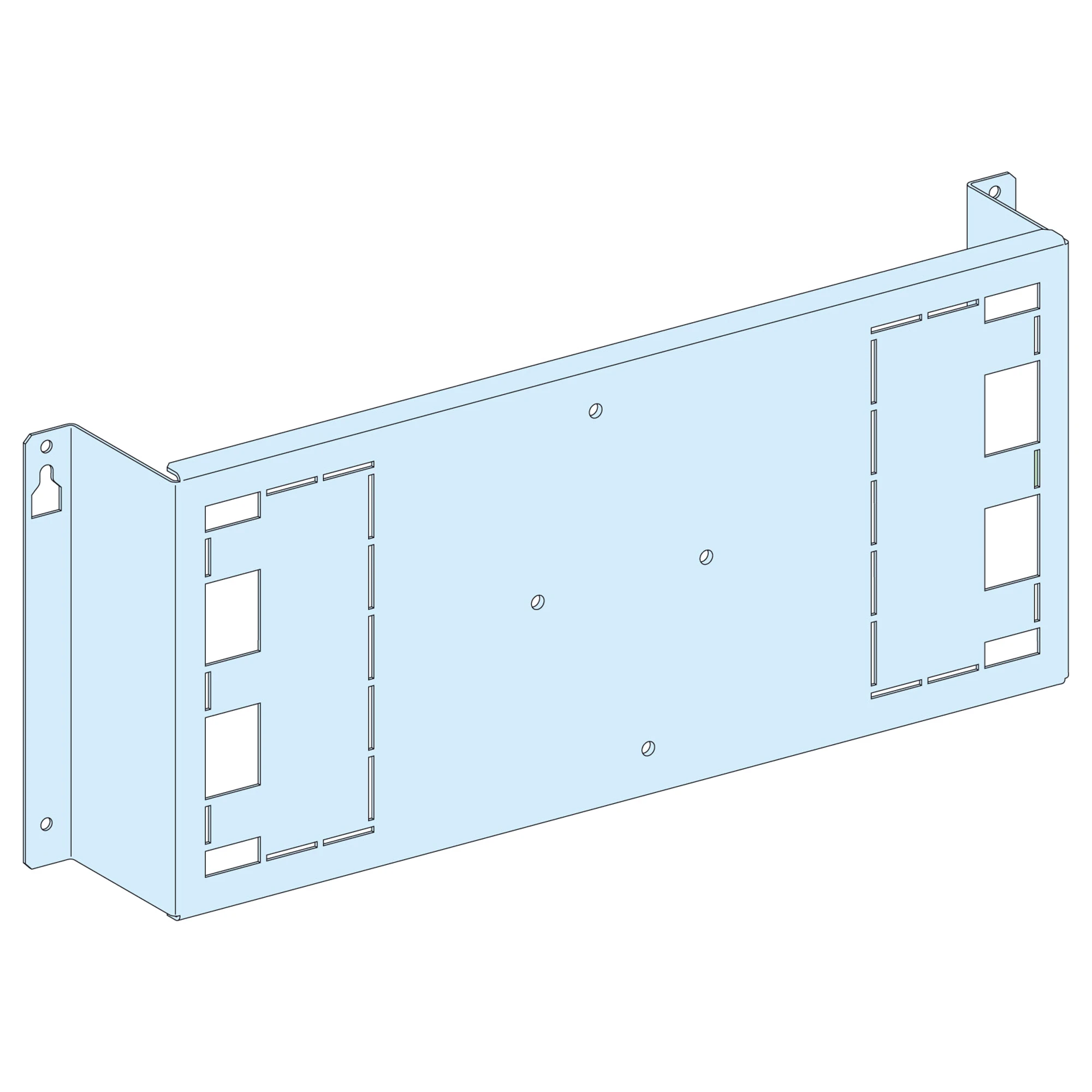 Schneider Electric LVS03124 PrismaSeT-G, Mounting Plate, FuPacT ISFT250, horizontal, Width=600mm, Height=5 Modules (img_001)