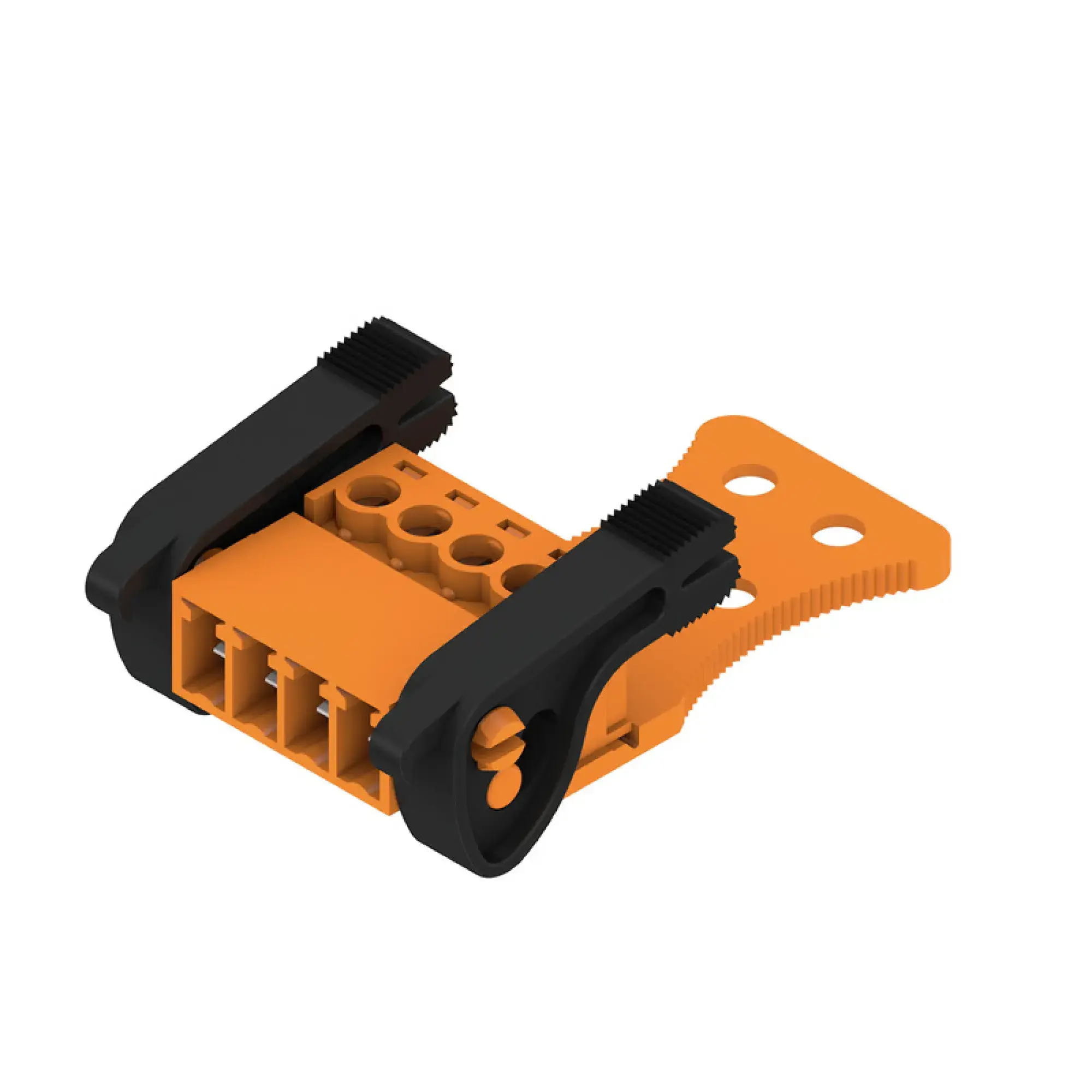 Weidmüller 2444240000 PCB connector (wire connection), 160 V, 17.5 A, Pitch in mm: 3.81, 1.5 mm², Number of poles: 4, Clamping yoke connection, Box (img_001)