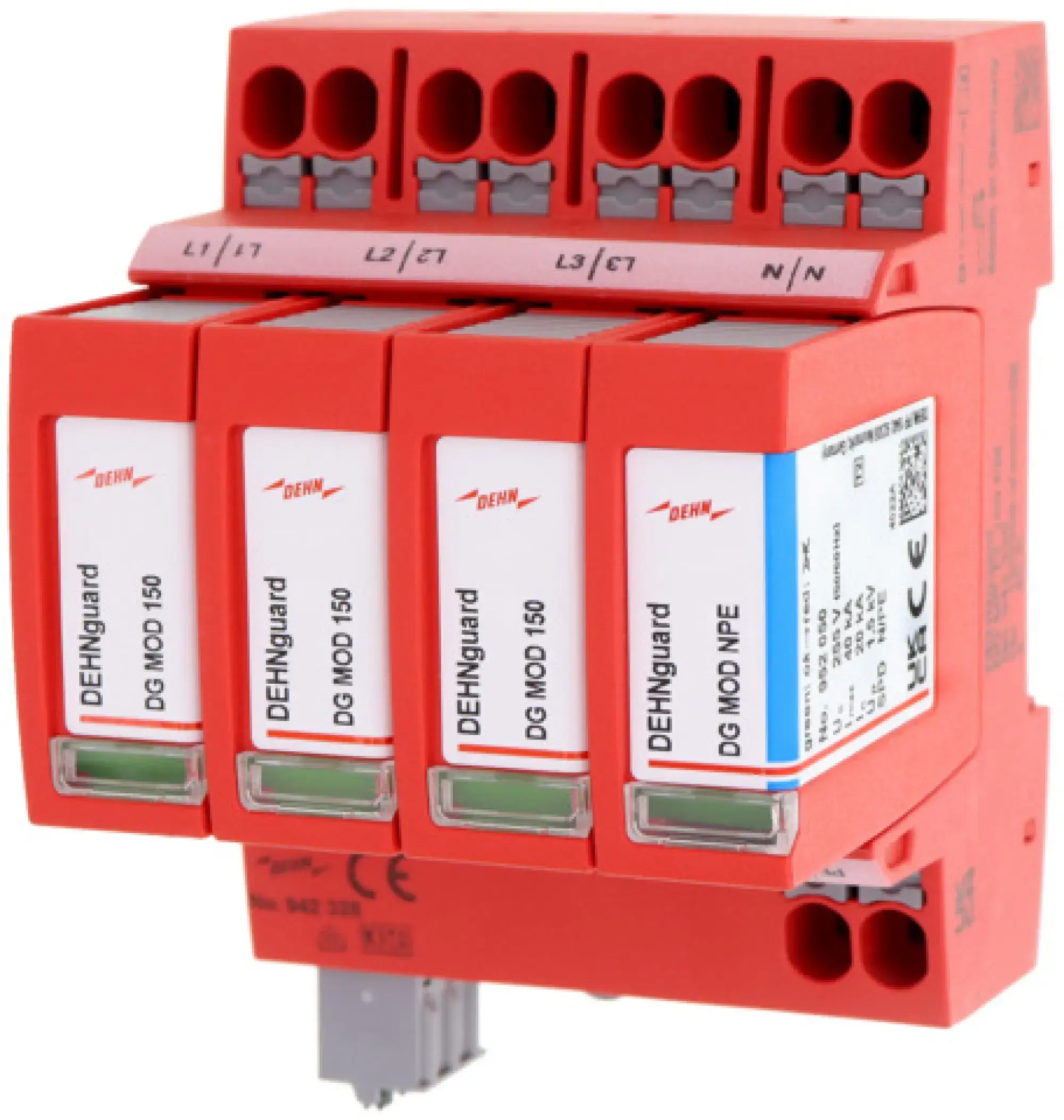 Dehn 942328 Surge arrester type 2+3 DEHNguard MP 4-pole Uc 150V for TT and TNS systems (img_001)