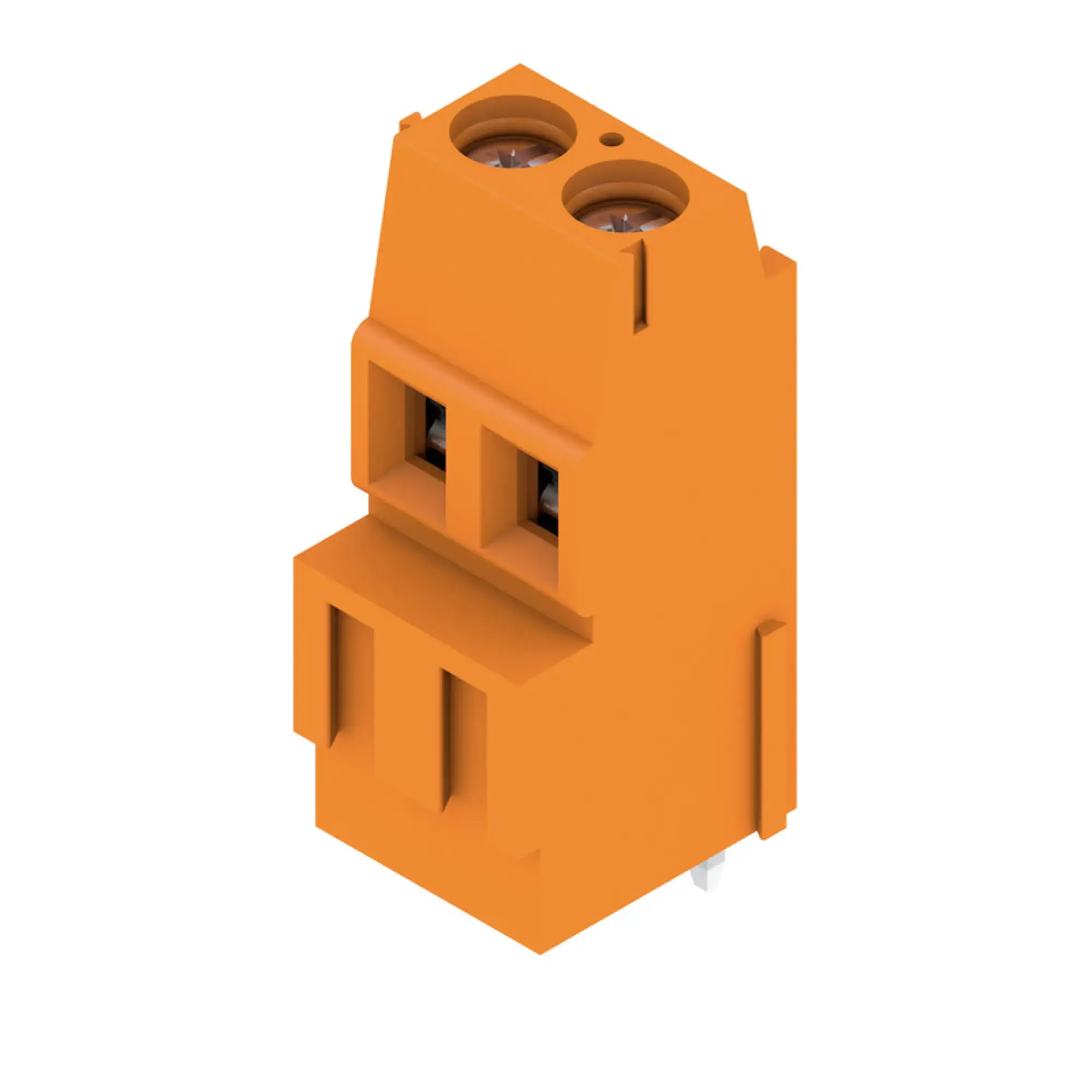 Weidmüller 1766300000 PCB terminal, 320 V, 17.5 A, Pitch in mm: 5.08, 2.5 mm², Number of poles: 2, Clamping yoke connection, THT solder connection, 90°, Box (img_001)