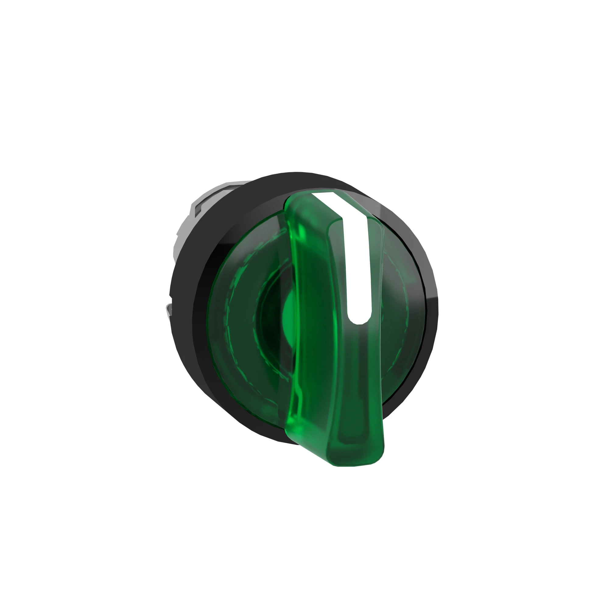 Schneider Electric ZB4BK15337 Illuminated selector switch, front element, Harmony XB4, black metal, 22mm, green, for universal LED, 3 positions (img_003)