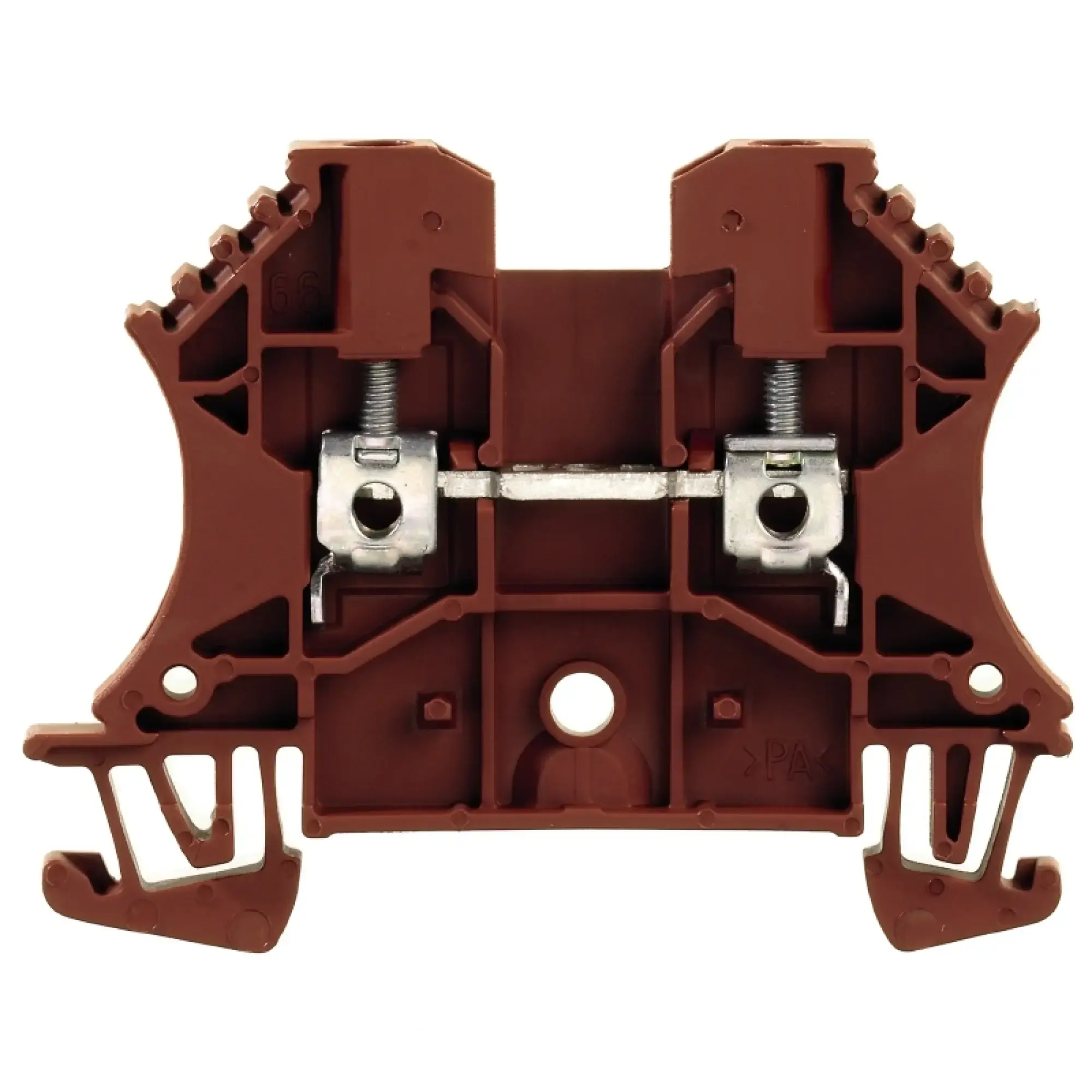 Weidmüller 1037710000 Feed-through terminal block, Screw connection, brown, 2.5 mm², 24 A, 800 V, Number of connections: 2 (img_001)