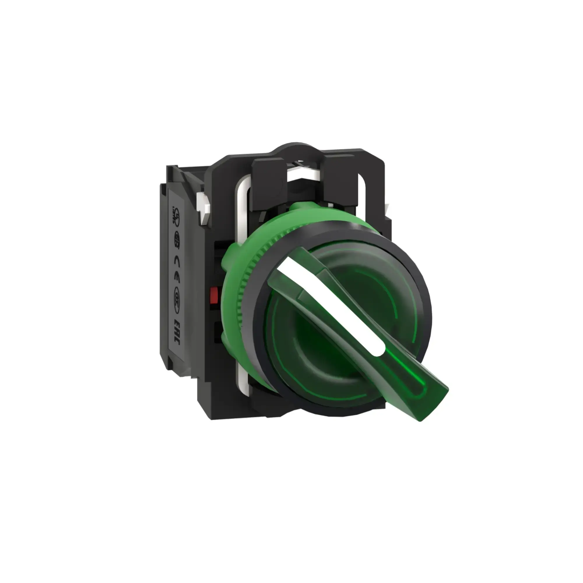 Schneider Electric XB5AK123G5 Illuminated Selector Switch, Harmony XB5, Plastic, Green, 22mm, Universal LED, 2 Positions, 1NO + 1NC, 110-120V AC (img_001) Schneider Electric XB5AK123G5 Illuminated Selector Switch, Harmony XB5, Plastic, Green, 22mm, Universal LED, 2 Positions, 1NO + 1NC, 110-120V AC (img_001)