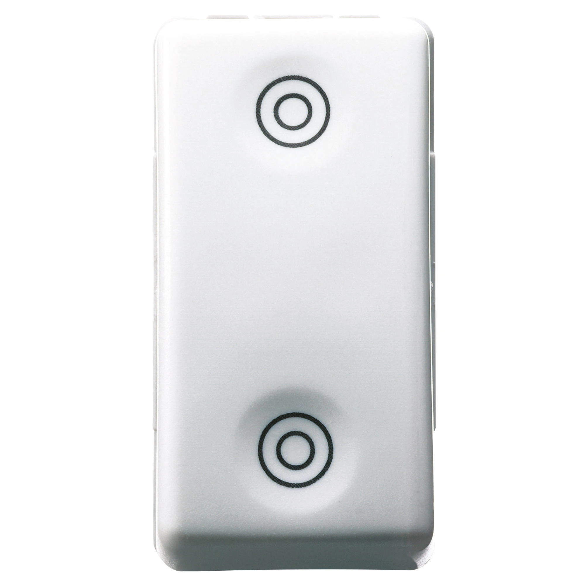 GEWISS GW20520 PUSH-BUTTON 1P 250V ac - NO+NO 10A - WITH INTERLOCK - SYMBOL DOUBLE CIRCLES - 1 MODULE - SYSTEM WHITE (img_001) GEWISS GW20520 PUSH-BUTTON 1P 250V ac - NO+NO 10A - WITH INTERLOCK - SYMBOL DOUBLE CIRCLES - 1 MODULE - SYSTEM WHITE (img_001)