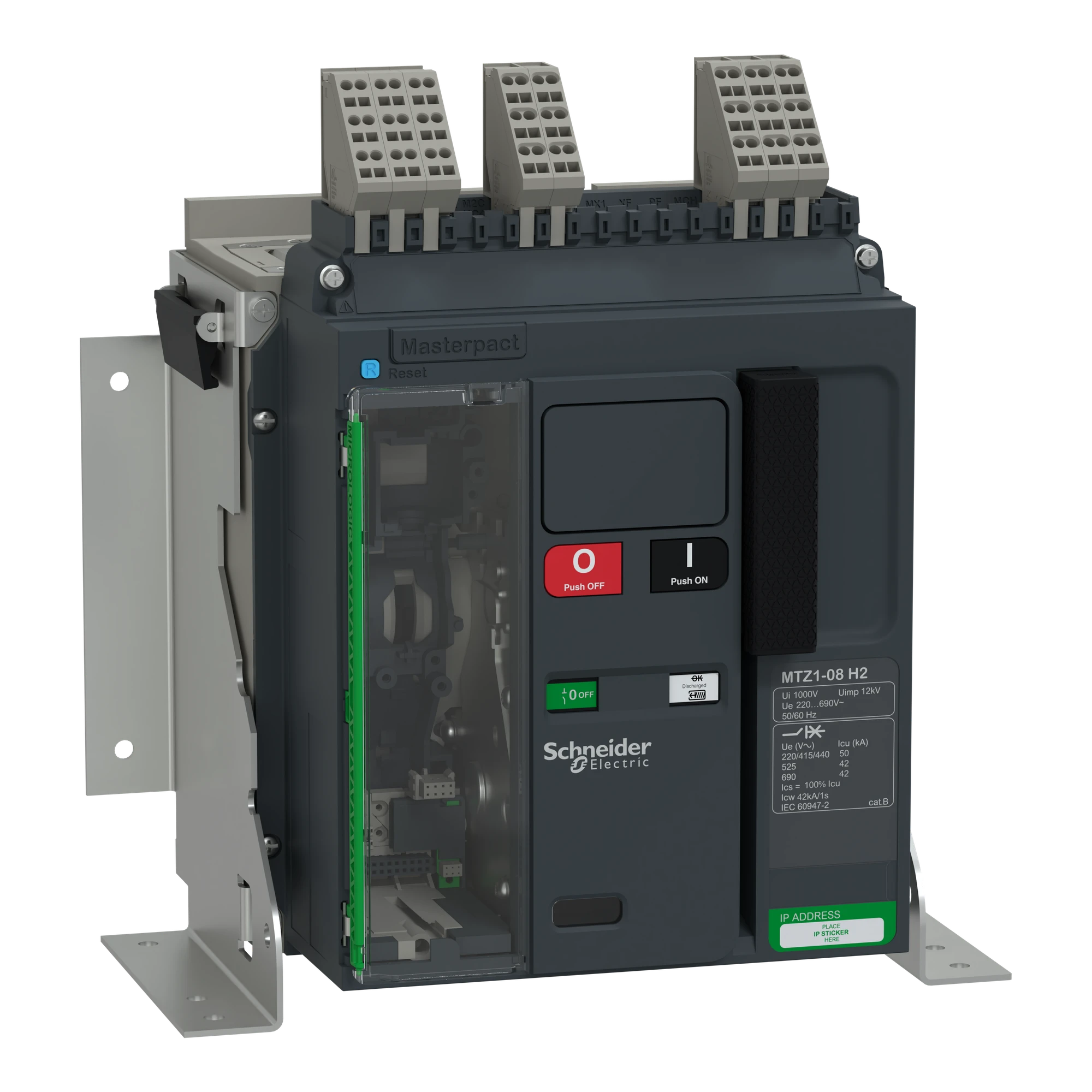 Schneider Electric LV947123 MasterPacT MTZ1 08 800A H2 50kA/440VAC (Icu) 3P Grundschalter Festeinbau für MicroLogic Active (img_001) Schneider Electric LV947123 MasterPacT MTZ1 08 800A H2 50kA/440VAC (Icu) 3P Grundschalter Festeinbau für MicroLogic Active (img_001)