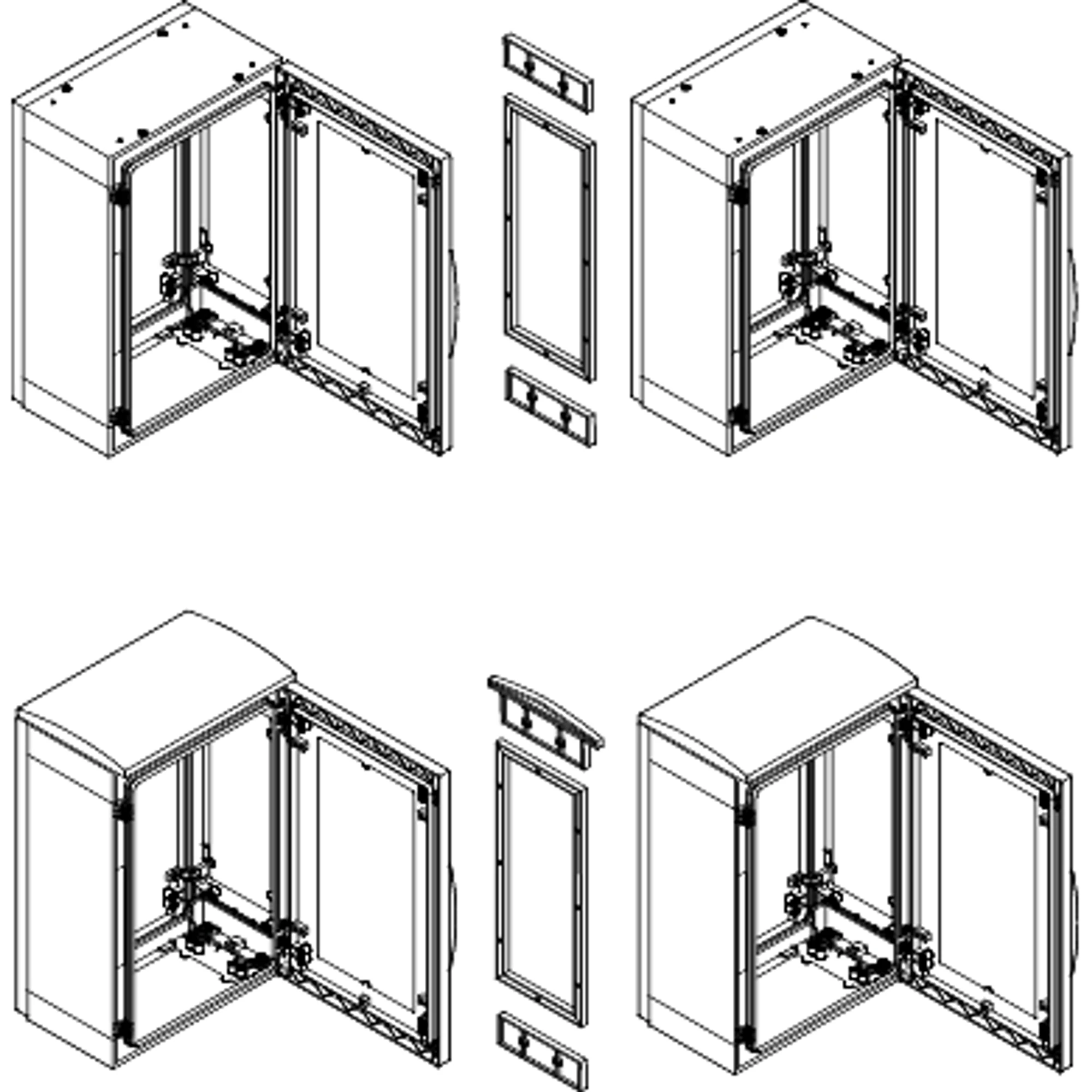 Schneider Electric NSYMUPLA156G Horizontal coupling kit for PLA enclosures H1500xT620 mm – IP55 – without cover (img_001)