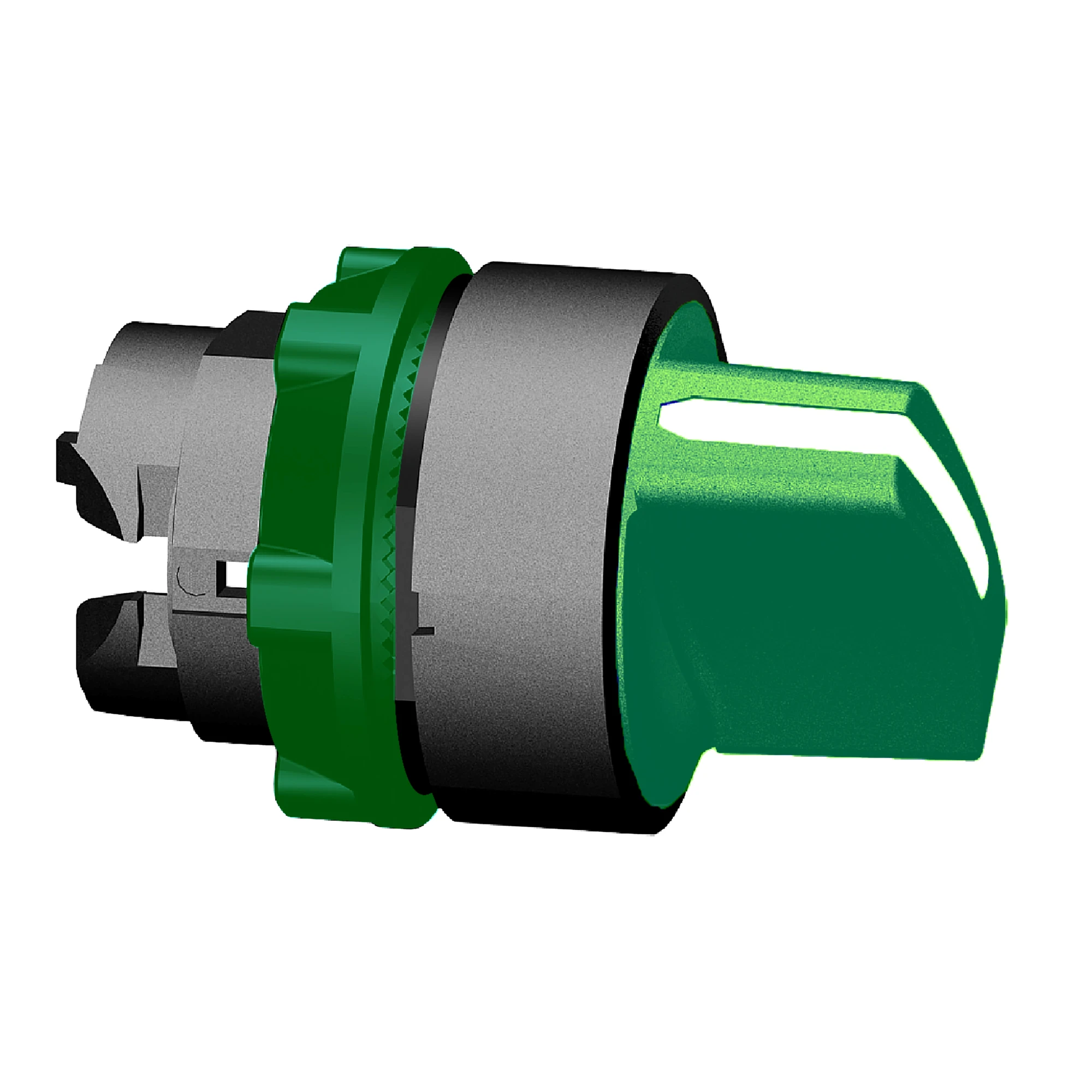 Schneider Electric ZB5AD503 Selector switch, front element, Harmony XB5, plastic, 22mm, green, 3 positions, center return (img_001)