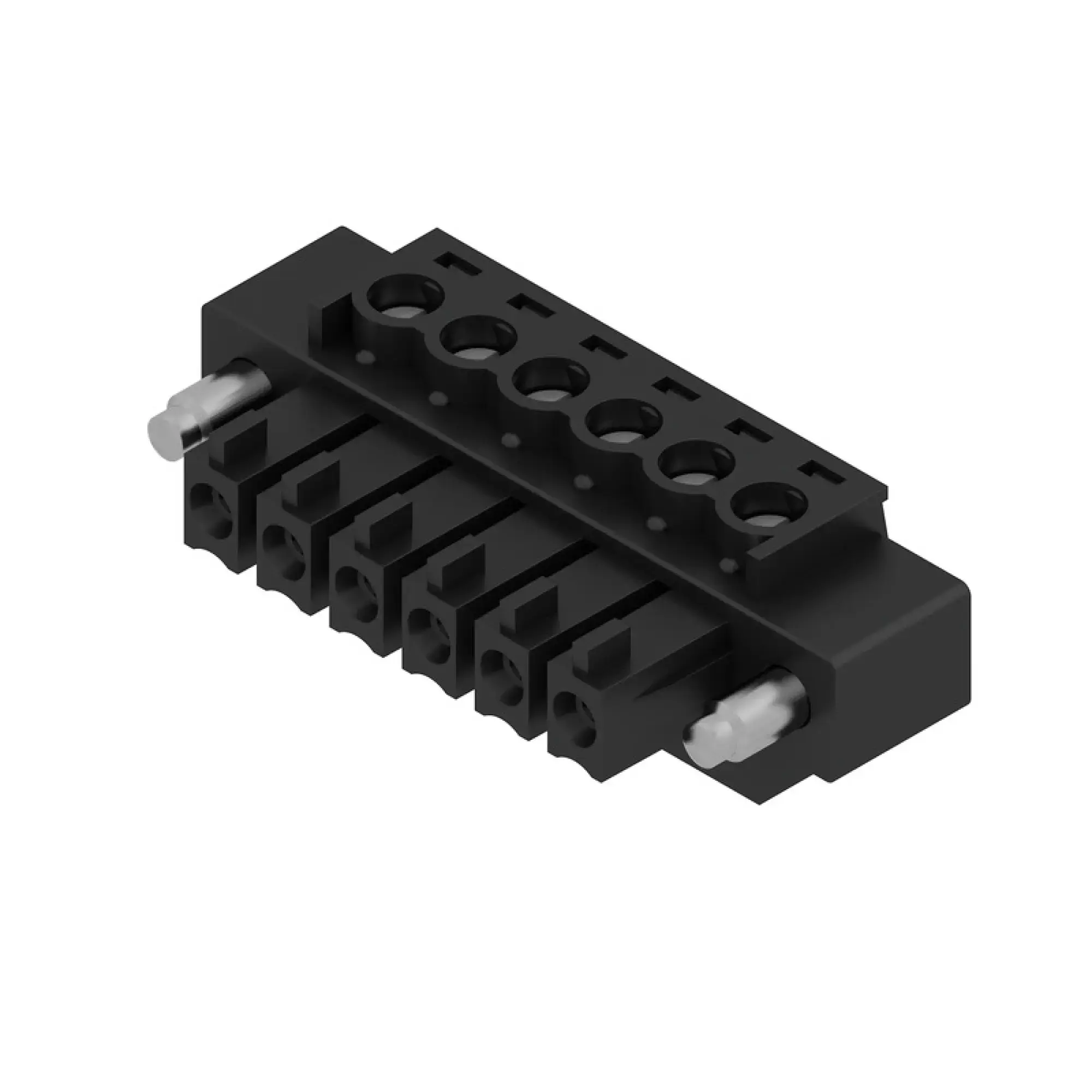 Weidmüller 1792990000 PCB connector (wire connection), 160 V, 17.5 A, Pitch in mm: 3.81, 1.5 mm², Number of poles: 6, Clamping yoke connection, Box (img_001)