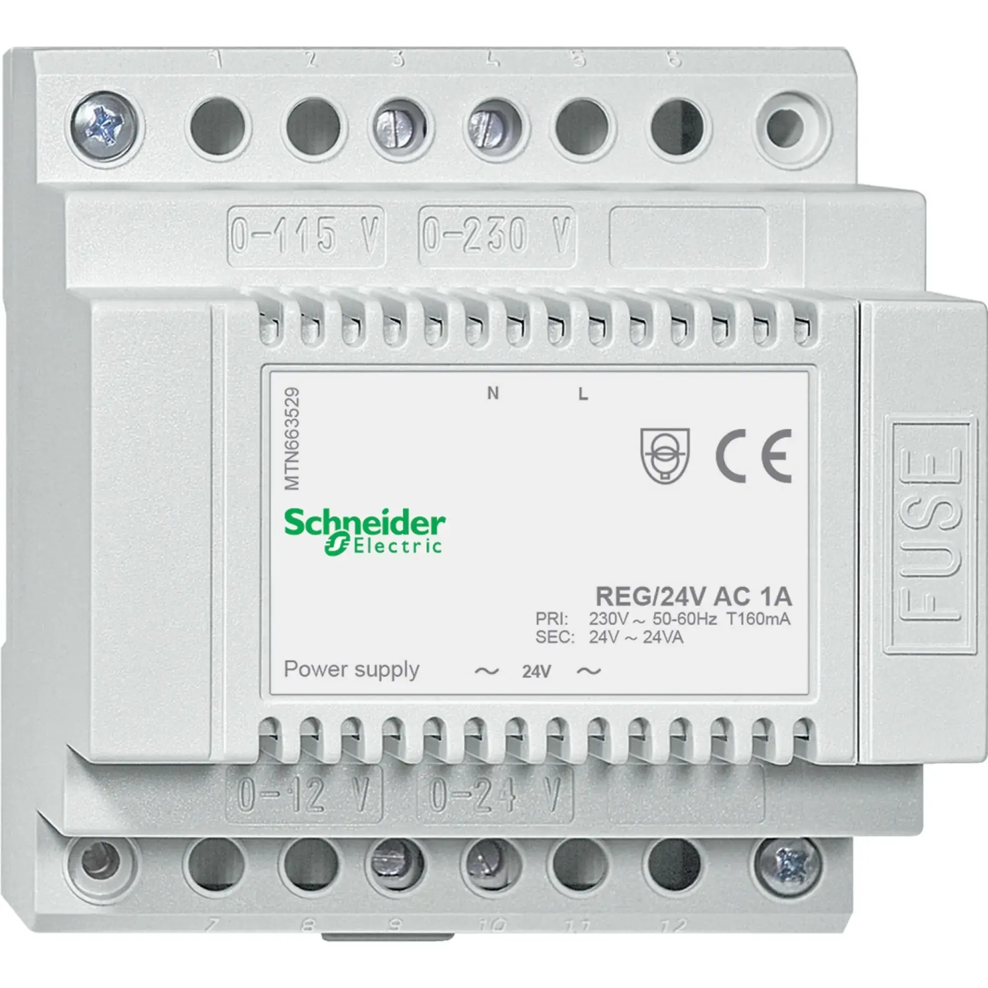 Schneider Electric MTN663529 Voltage supply DIN rail, AC 24 V/1 A, light grey (img_002) Schneider Electric MTN663529 Voltage supply DIN rail, AC 24 V/1 A, light grey (img_002)