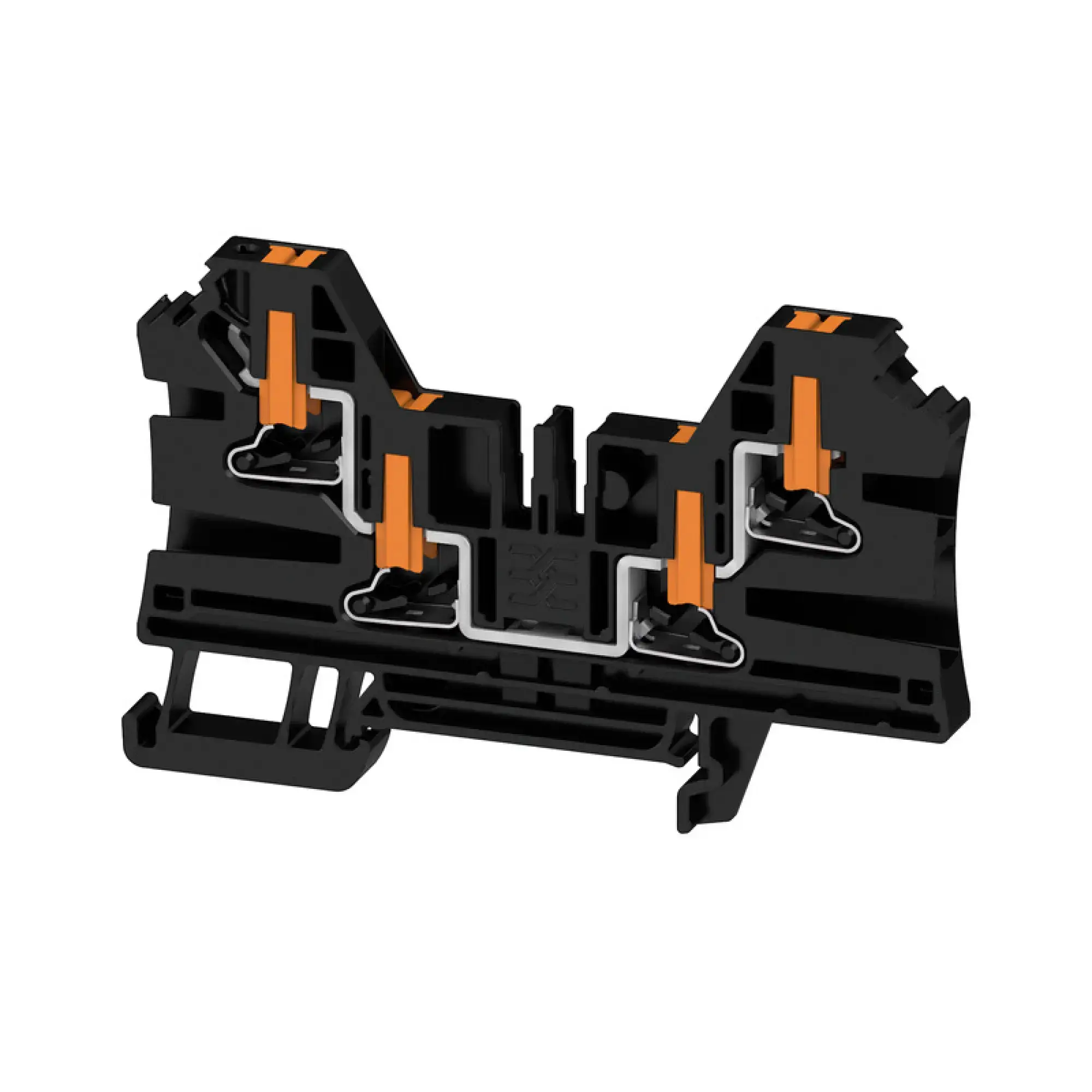 Weidmüller 2872170000 Feed-through terminal block, PUSH IN, black, 4 mm², 32 A, 1000 V, Number of connections: 4 (img_001)