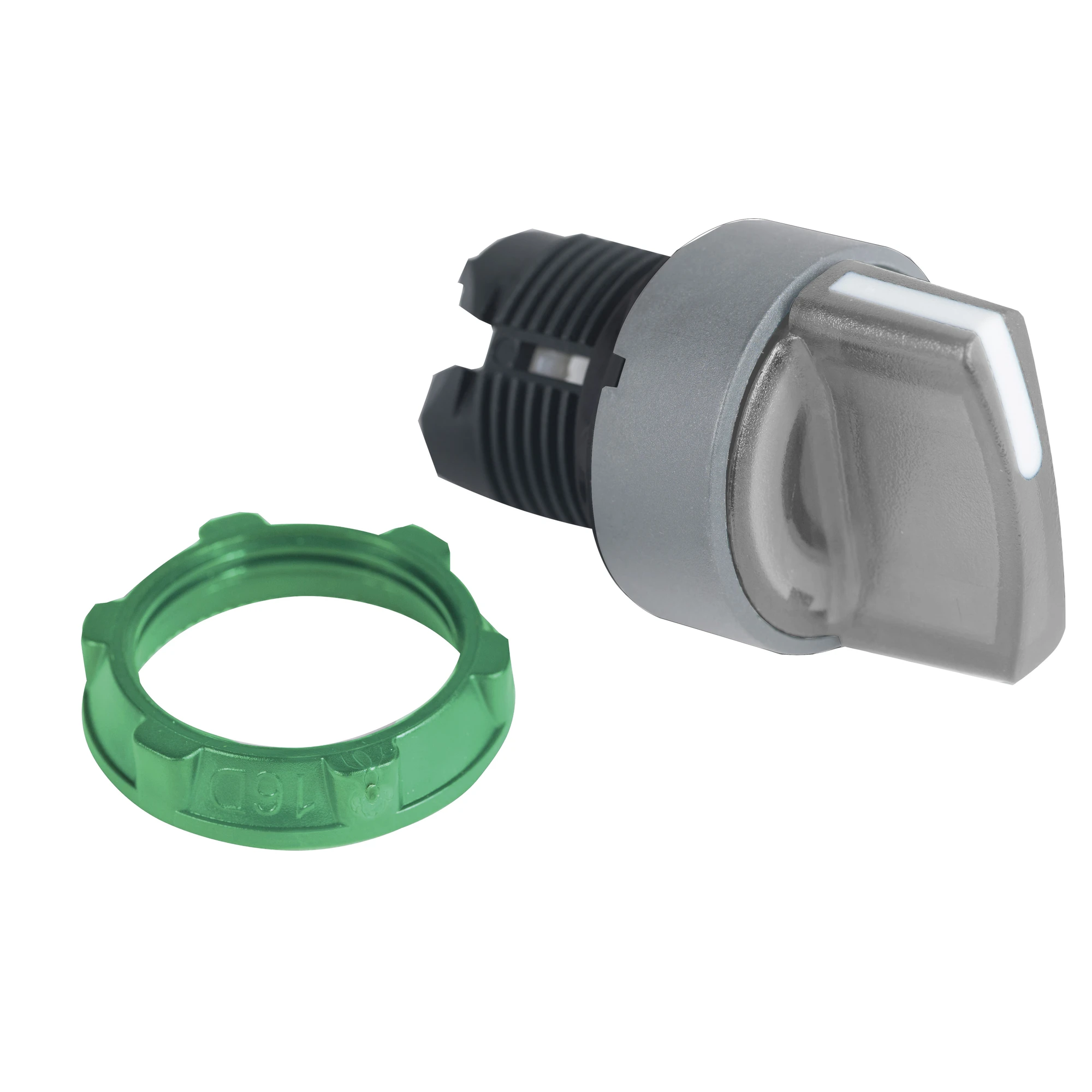 Schneider Electric ZB5AKCUST01 Illuminated selector switch, front element, Harmony XB5, 22mm, for universal LED, customizable via configurator (img_001)