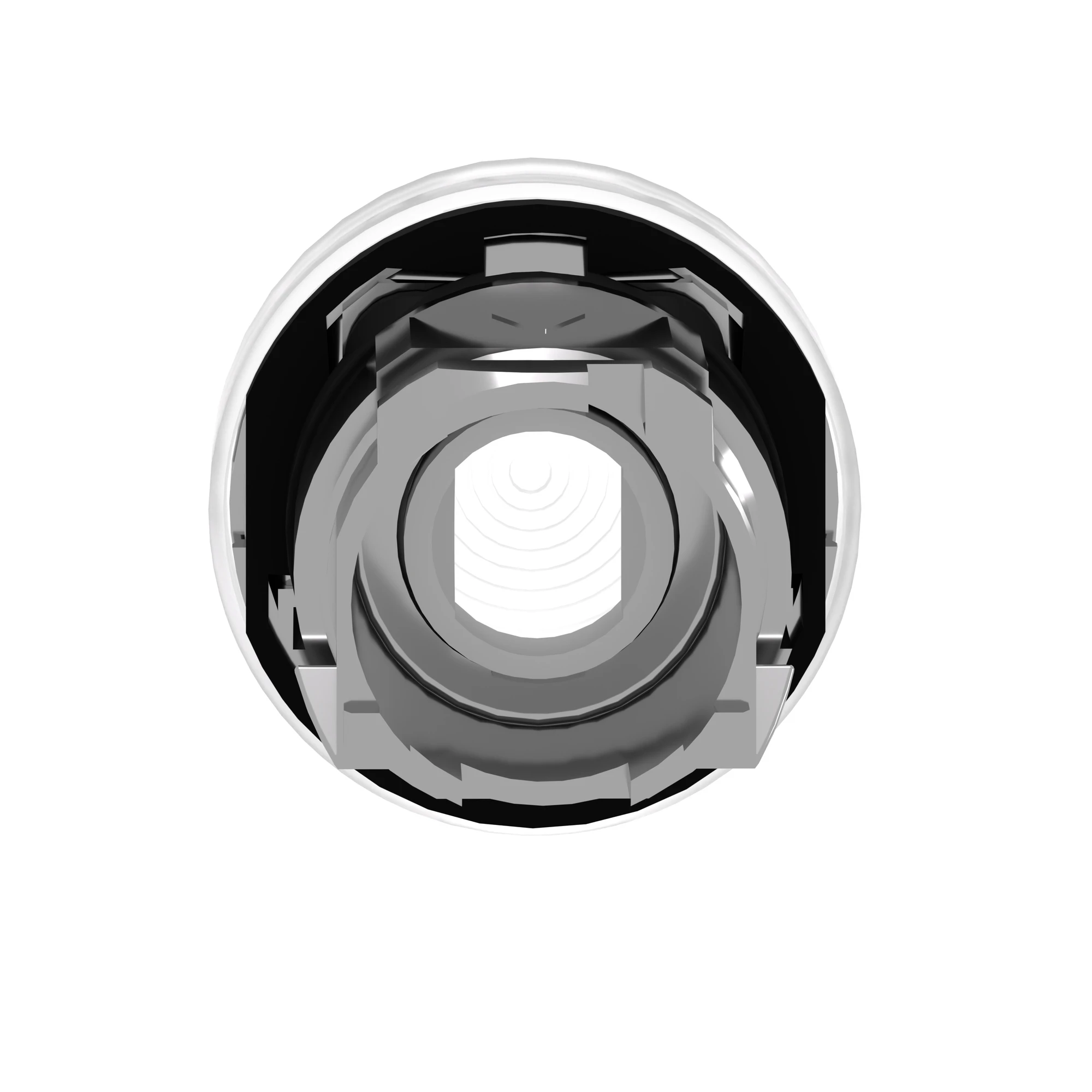 Schneider Electric ZB4BV013S Indicator Light, Front Element, Harmony XB4, Metal, 22mm, White, for Universal LED, Grooved Dome (img_004)