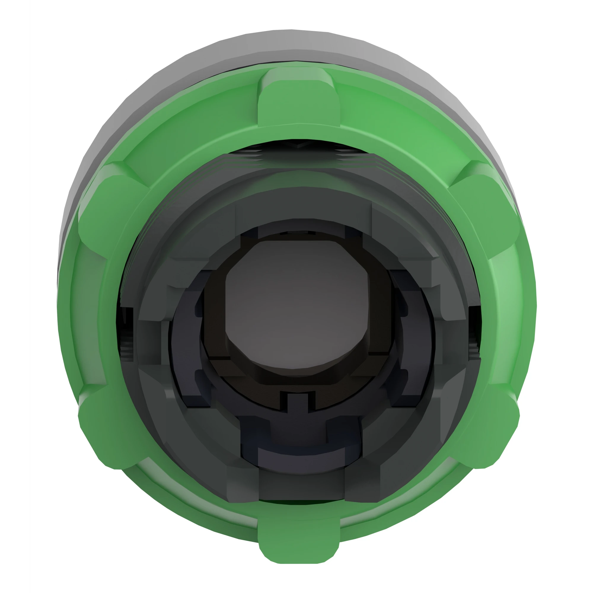 Schneider Electric ZB5AW183SC0 Illuminated push button, front element, Harmony XB5, plastic, 22mm, light grey, yellow, protruding, universal LED, grooved (img_003)