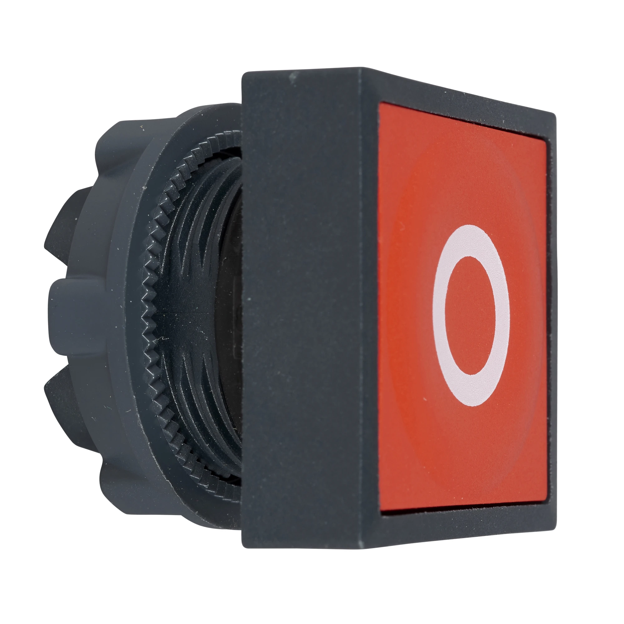 Schneider Electric ZB5CA432 Push button, front element, Harmony XB5, plastic, 22mm, red, momentary, labelled O, square (img_001)