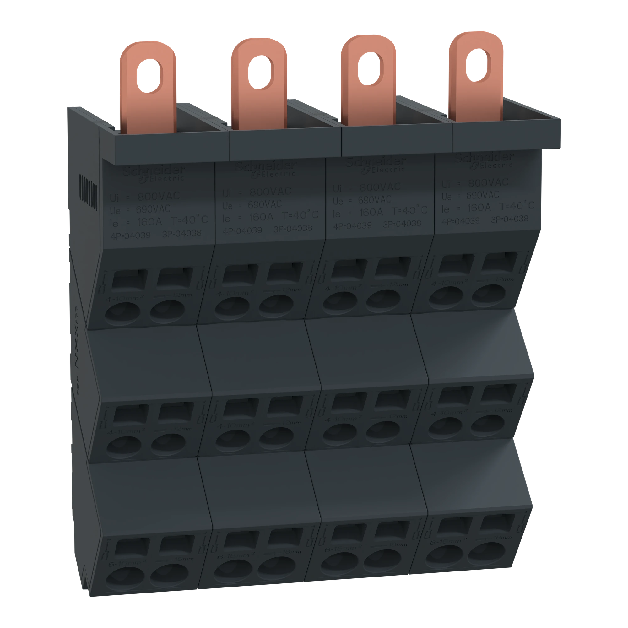 Schneider Electric LVS04039 PrismaSeT-P, Linergy DP, Distribution Block, 4-pole,160A (img_001)