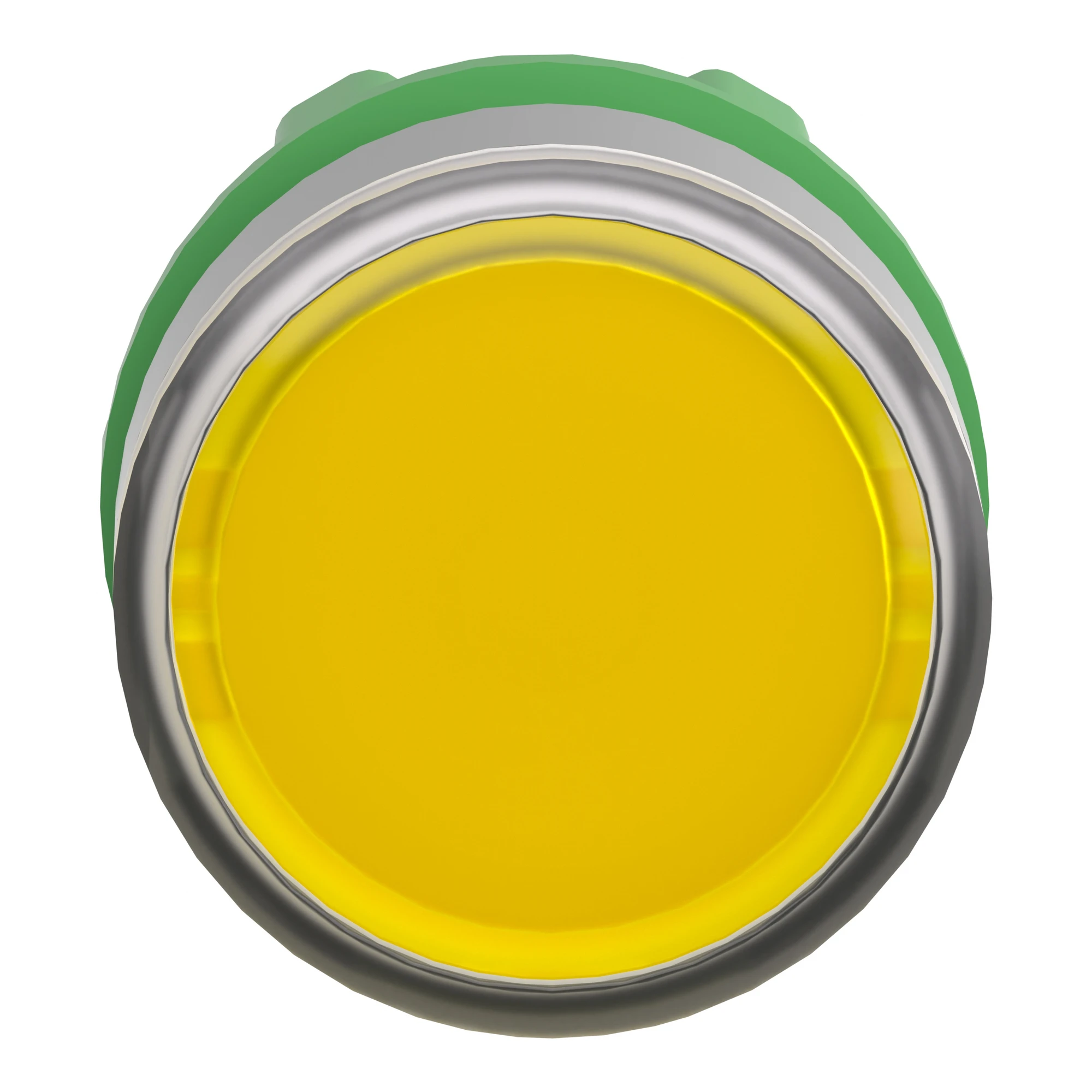 Schneider Electric ZB5AW383C0 Illuminated pushbutton, front element, Harmony XB5, plastic, 22mm, light grey, yellow, for universal LED (img_006)