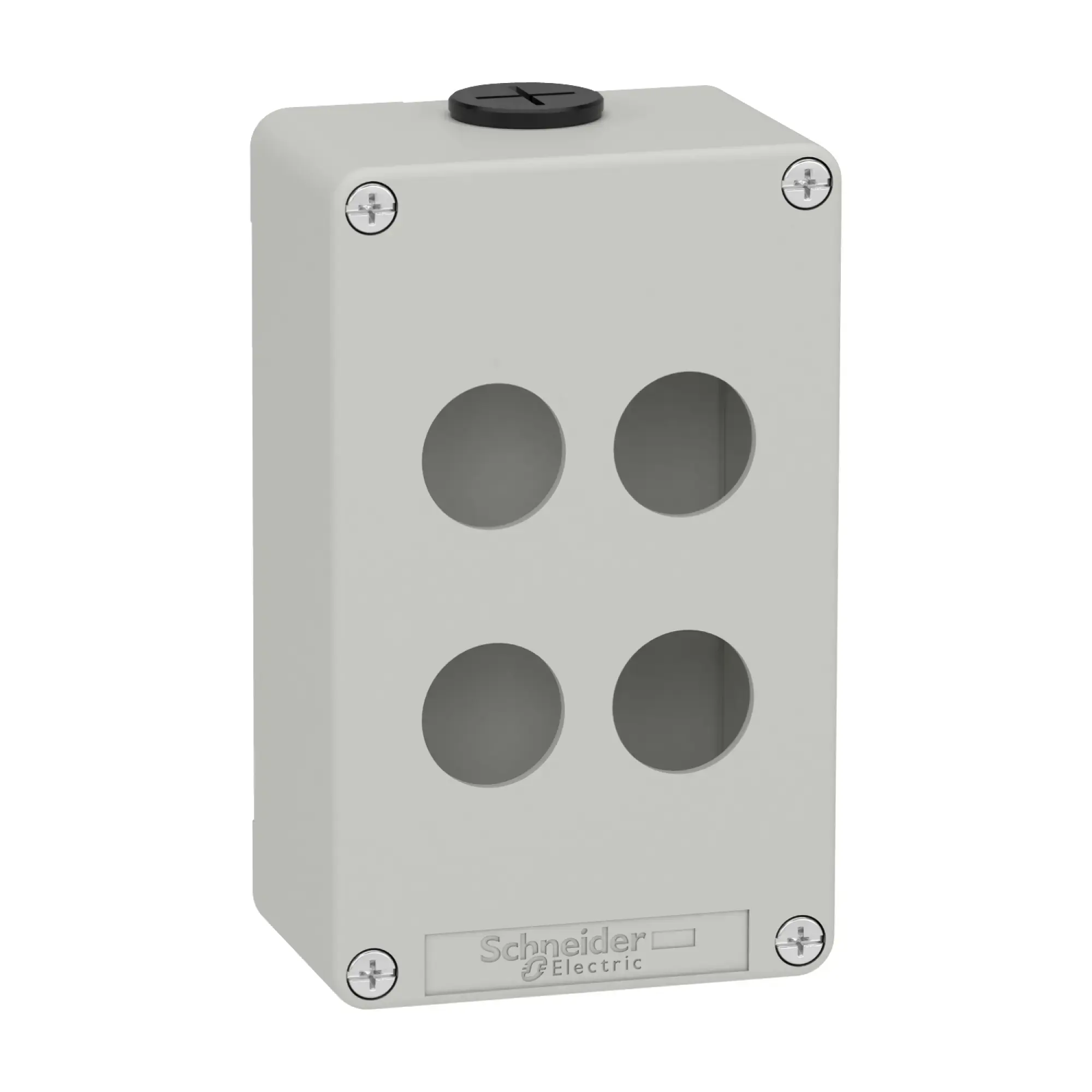 Schneider Electric XAPD2204 Empty Enclosure XAP, Metal, Grey, for 4x22mm, 80x130x51.5, M20 (img_002)