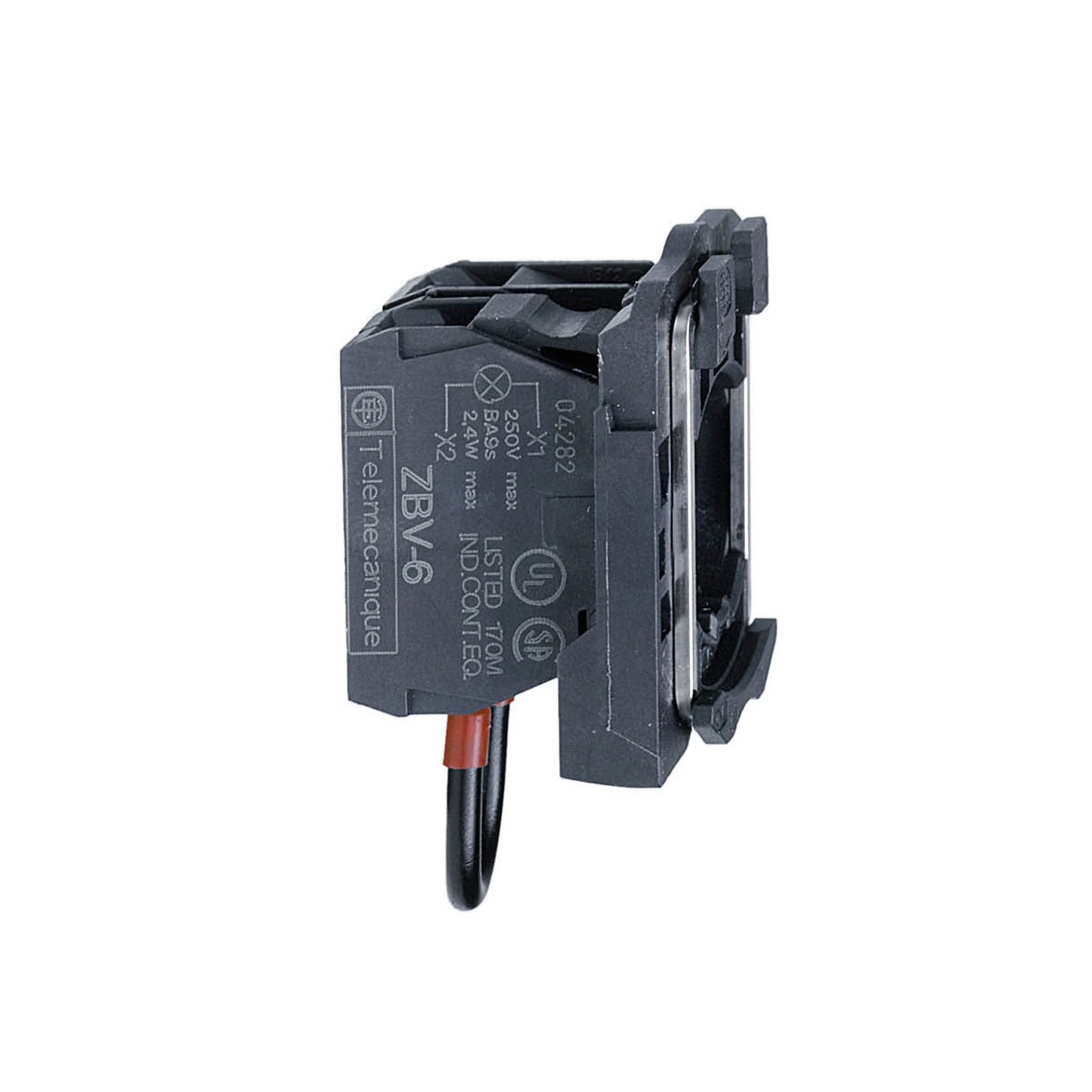 Schneider Electric ZB5AV156 Lamp socket with mounting flange, Harmony XB5, plastic, white, incandescent lamp BA9s, screw terminal, 250V (img_001)