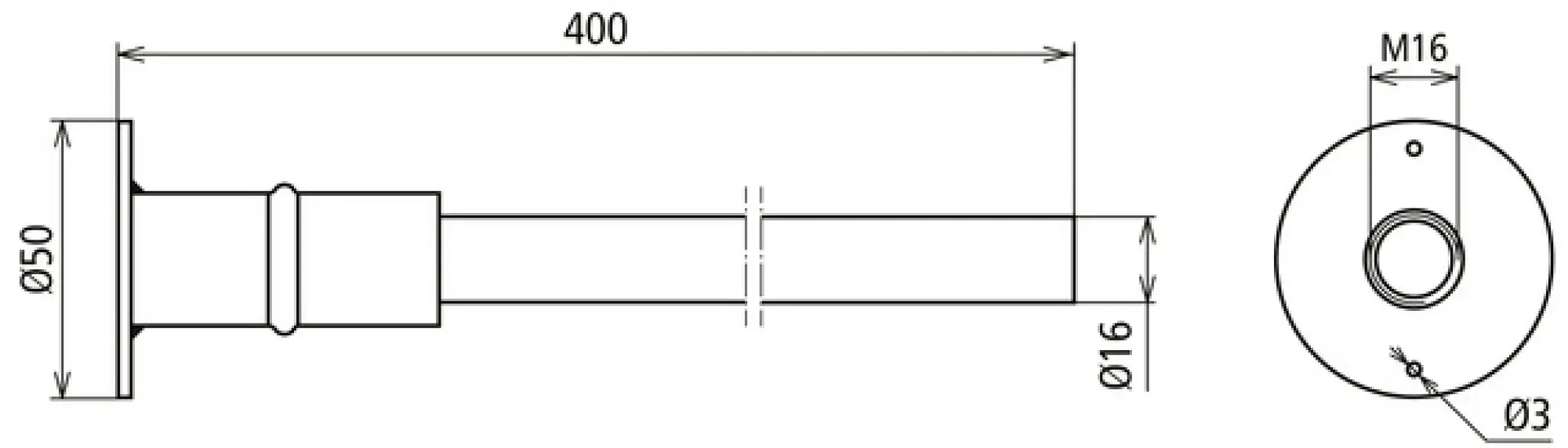 Dehn 419030 Reinforc. steel earthing bridge, conn. plate w. M16 thread D 50mm L 400mm (img_002)
