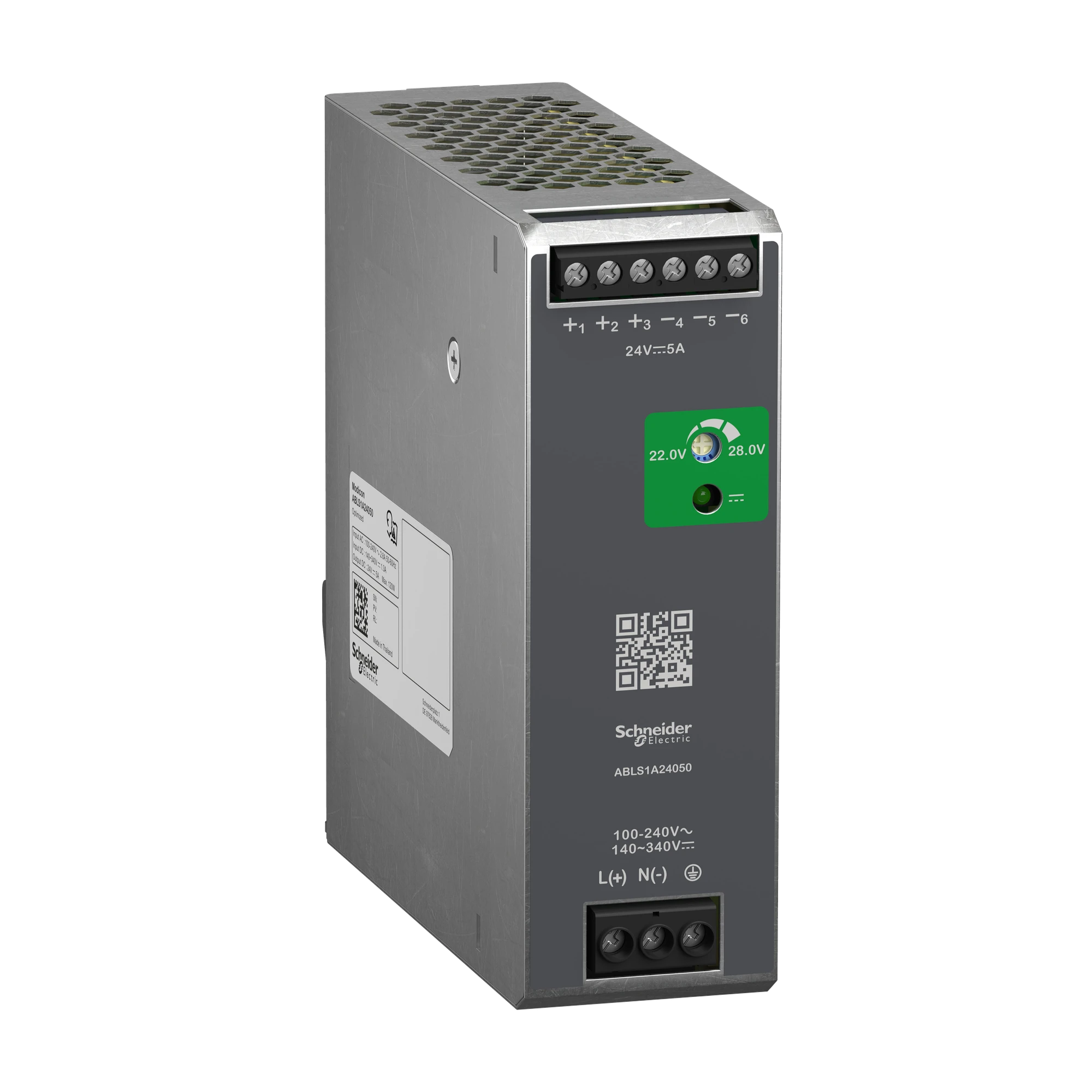 Schneider Electric ABLS1A24050 Power supply, Modicon ABLS, Optimum, switched-mode, single-phase, 100-240V AC, 24V DC, 5A, 120W (img_001) Schneider Electric ABLS1A24050 Power supply, Modicon ABLS, Optimum, switched-mode, single-phase, 100-240V AC, 24V DC, 5A, 120W (img_001)