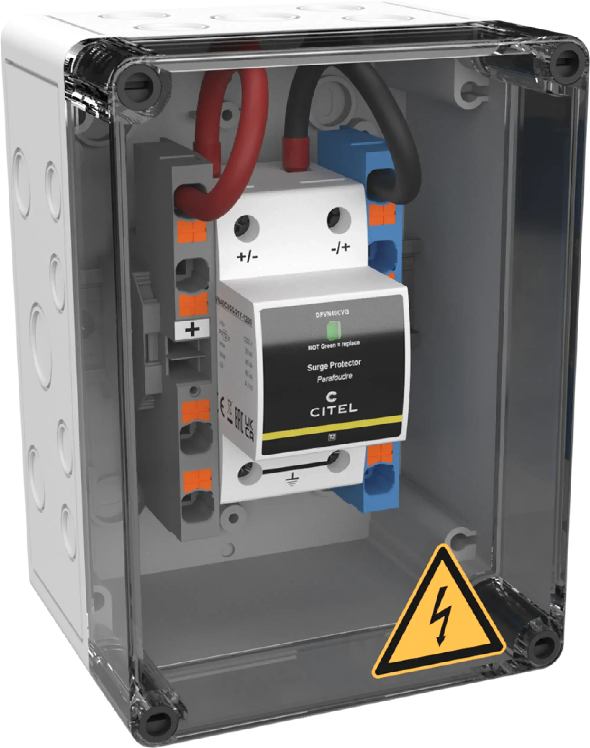 Citel 157107 Generatoranschlusskasten mit SPD Typ 2+3, 1200 VDC, 1-MPPT, 2 Strings (img_001)