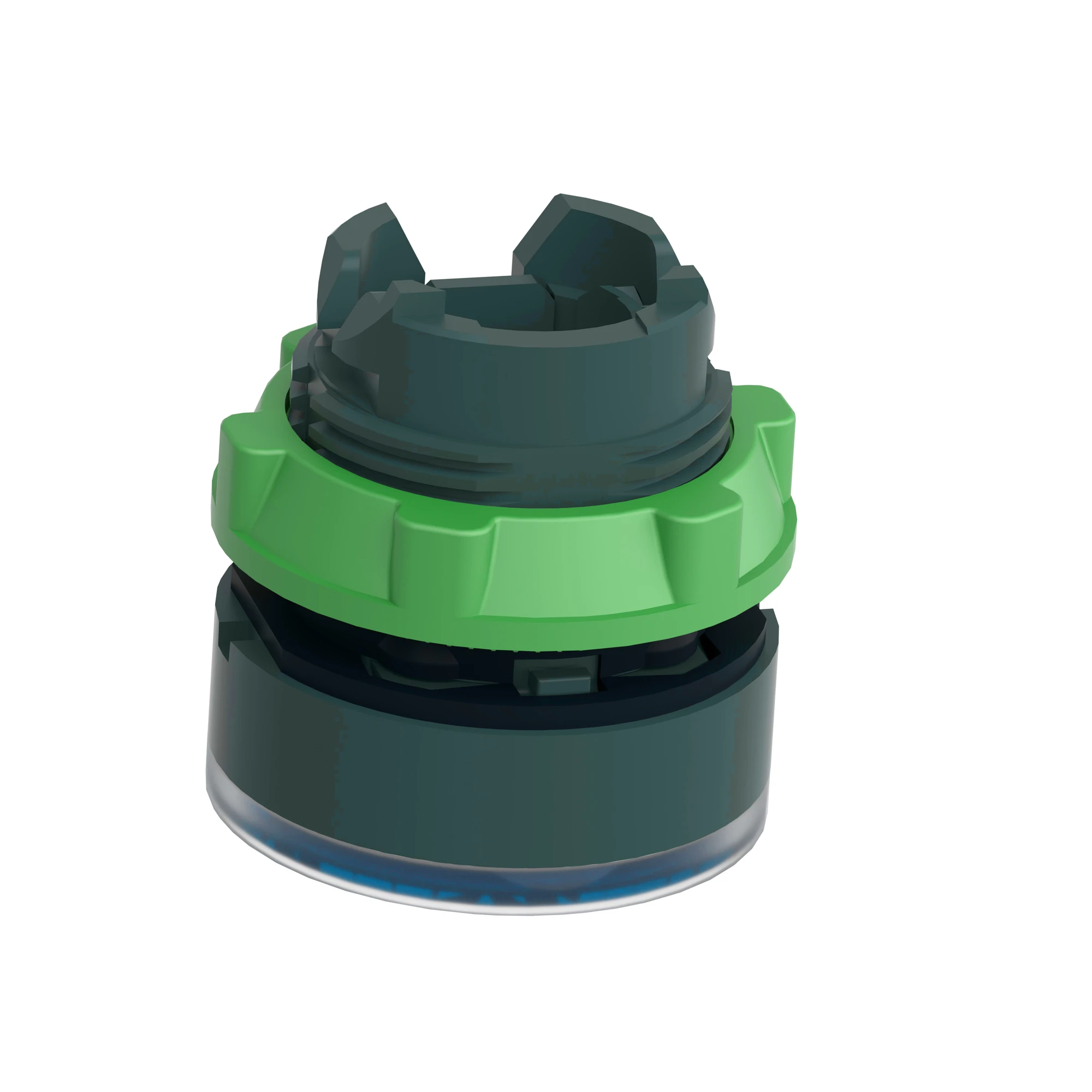 Schneider Electric ZB5AA68 Illuminated pushbutton, front element, Harmony XB5, plastic, 22mm, blue, for universal LED, for insert label (img_008)