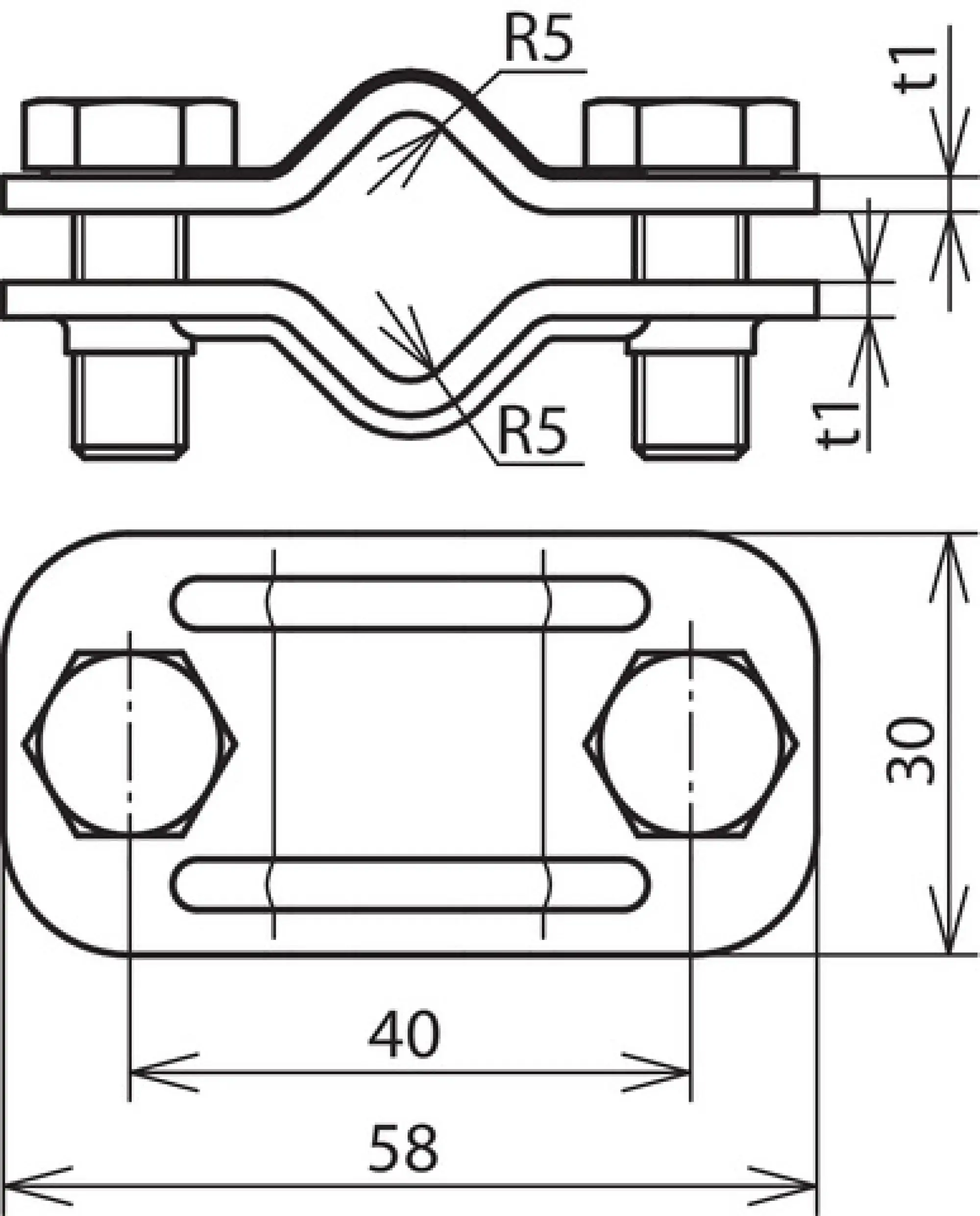 Dehn 459020 UNI disconnecting clamp, St/tZn for 2x Rd 8-10mm (img_002) Dehn 459020 UNI disconnecting clamp, St/tZn for 2x Rd 8-10mm (img_002)