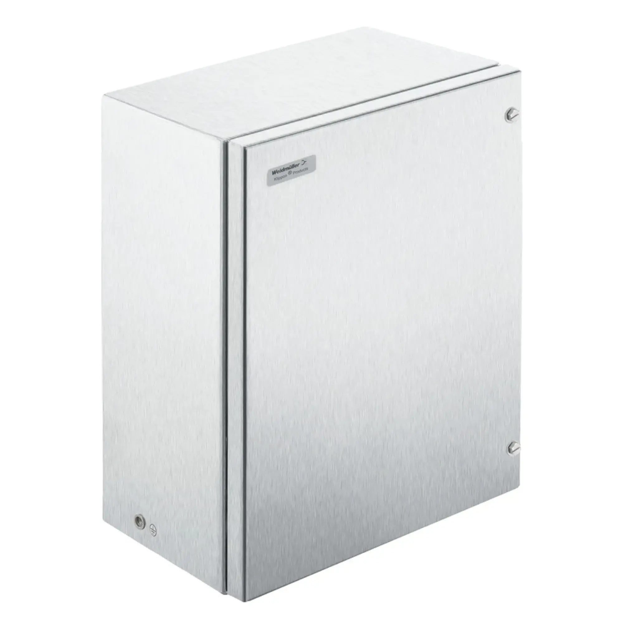 Weidmüller 8000071020 Ex metal housing, 300 x 400 x 200 mm, Brushed, Flange plate: Yes, Bottom, M6 hex-head slotted screws SW10 + hinges (img_001)