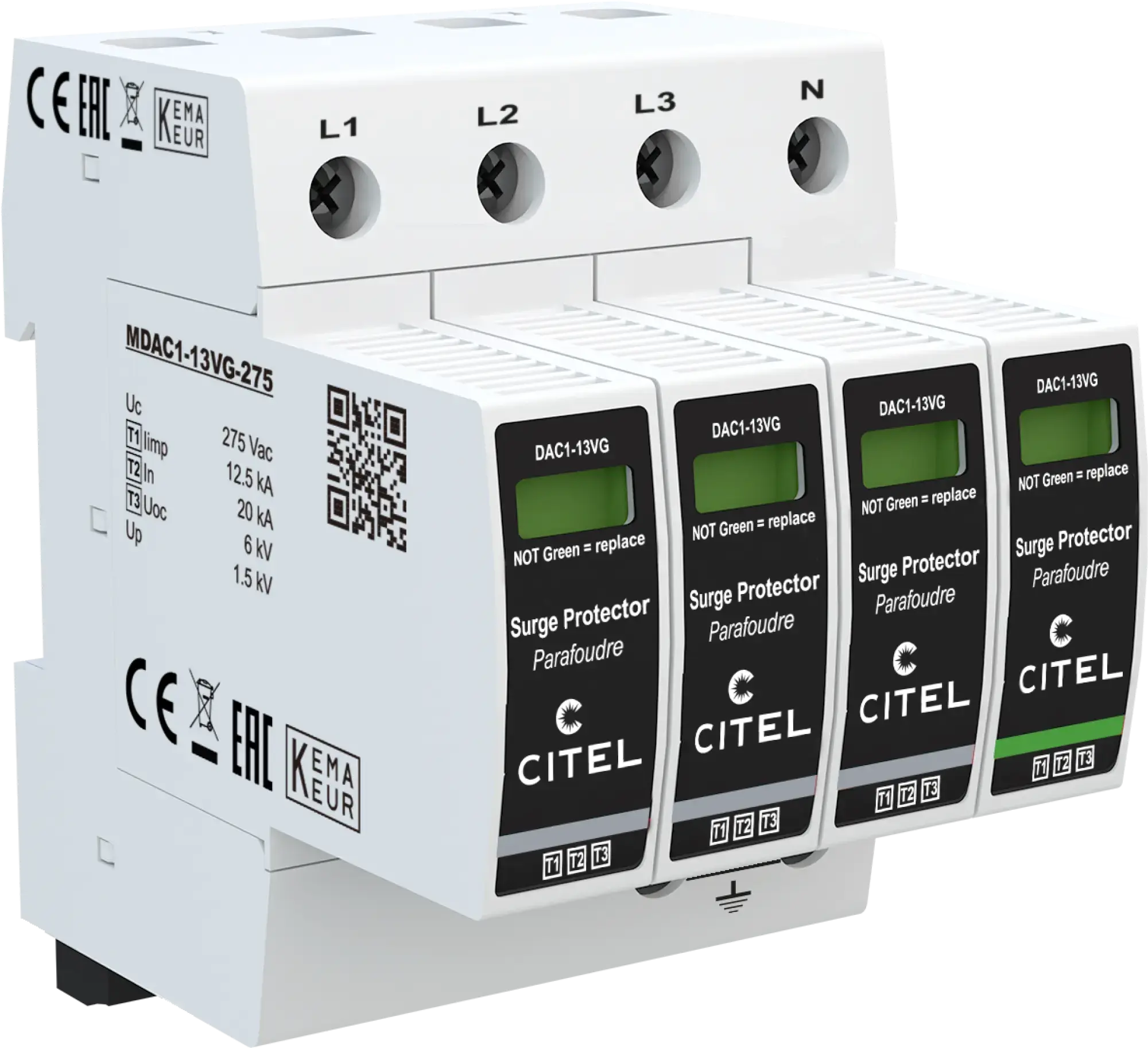 Citel 821730244 Kombi-Ableiter 4-polig Typ 1+2+3 für 230/400 V TT Netze zum Einsatz in der NSHV (img_001) Citel 821730244 Kombi-Ableiter 4-polig Typ 1+2+3 für 230/400 V TT Netze zum Einsatz in der NSHV (img_001)