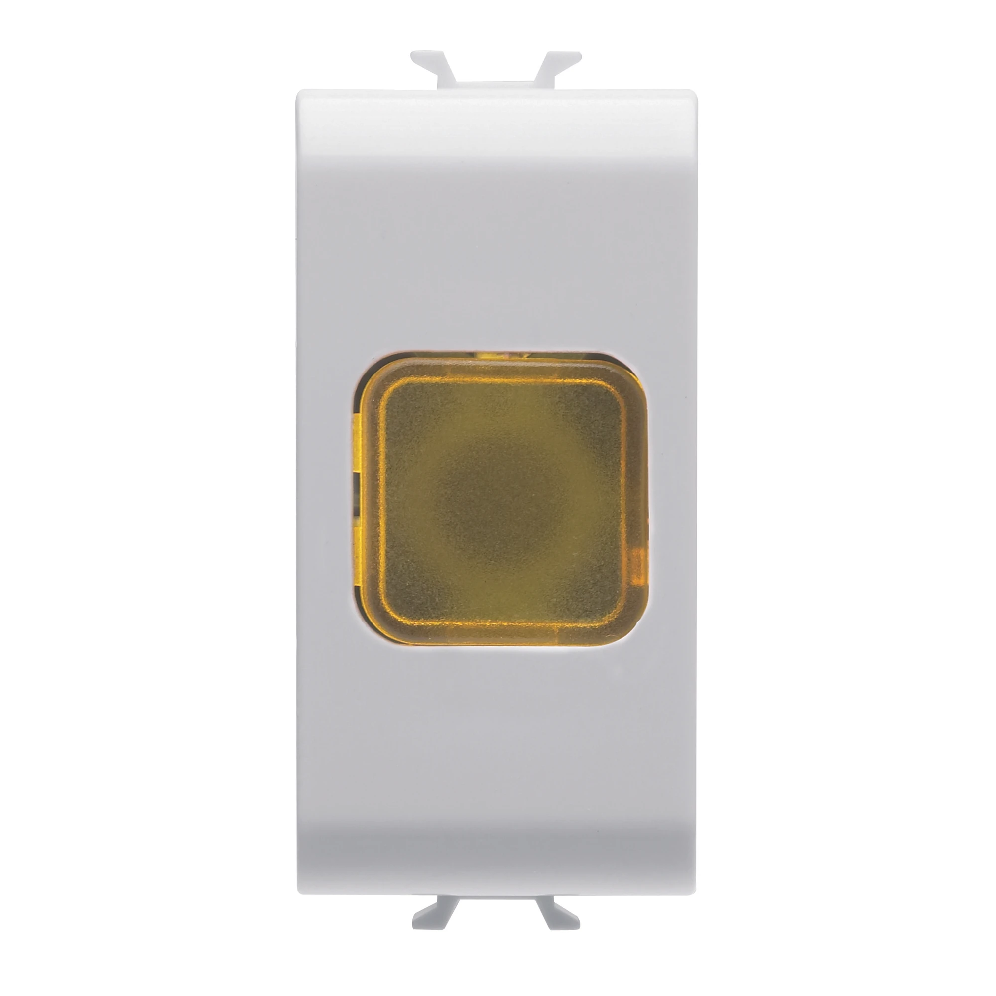 GEWISS GW10624 SINGLE INDICATOR LAMP - AMBER - 1 MODULE - GLOSSY WHITE - CHORUSMART (img_001)