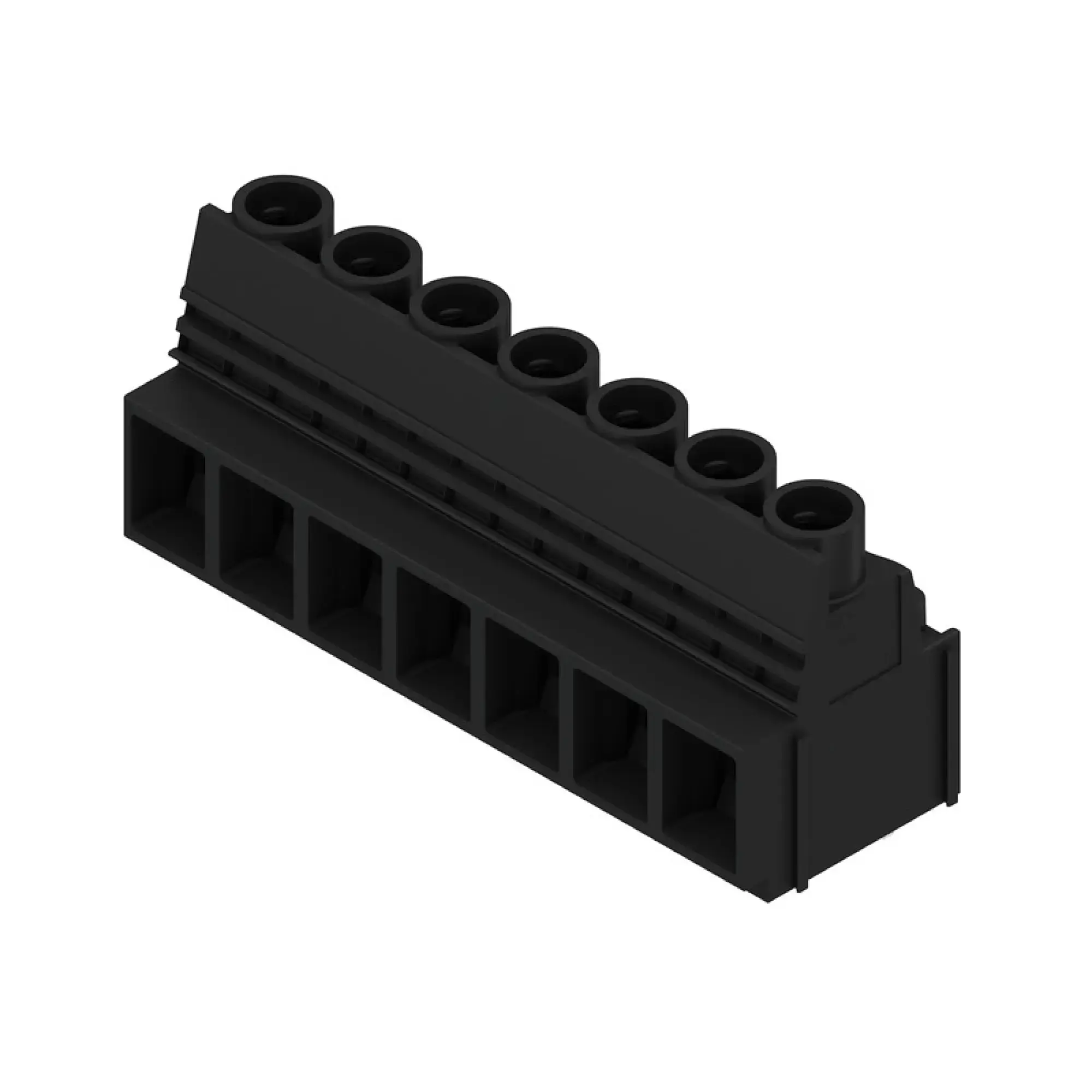 Weidmüller 2013900000 PCB terminal, 1000 V, 76 A, Pitch in mm: 10.16, 16 mm², Number of poles: 7, Clamping yoke connection, THT solder connection, 90°, Box (img_001)