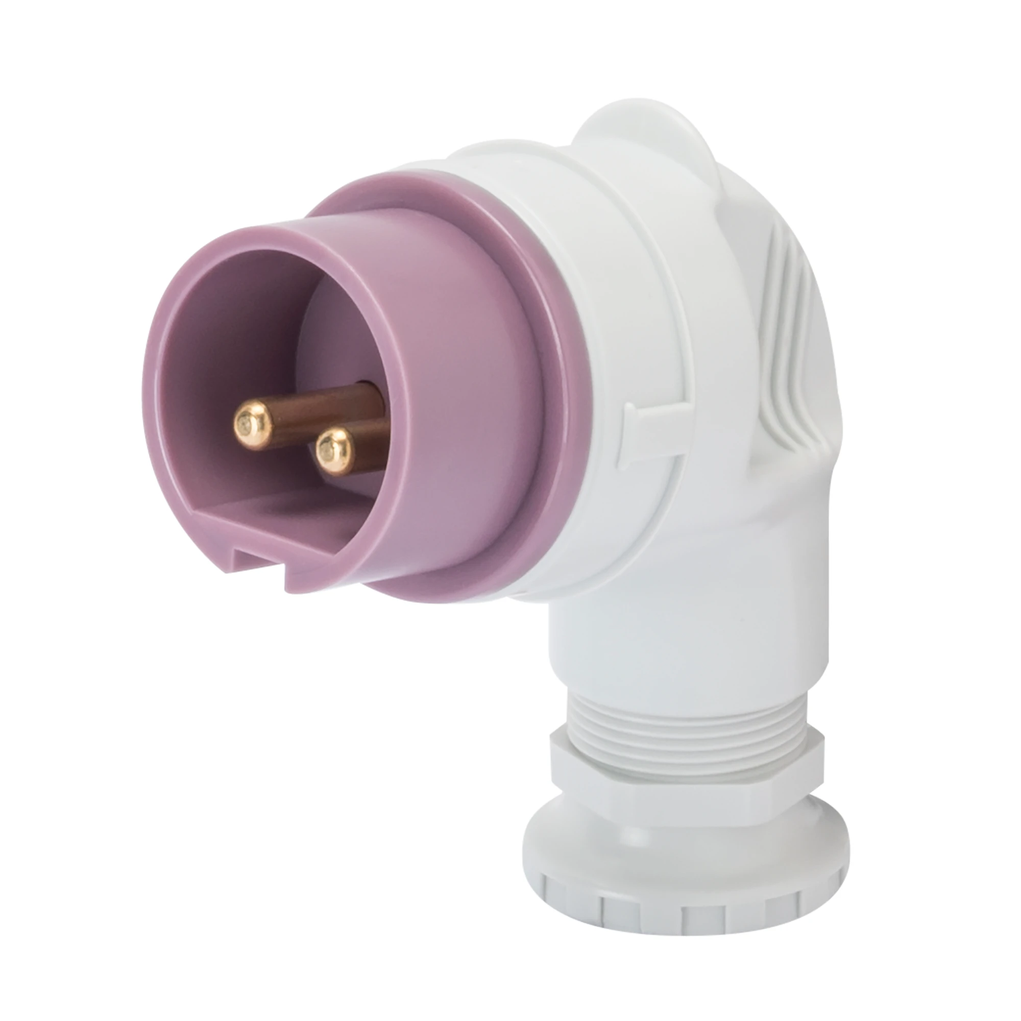 GEWISS GW60137 90° PLUG - IP44 - 3P 32A 20-25V 50-60HZ - VIOLET - n.r. - SCREW WIRING (img_001)