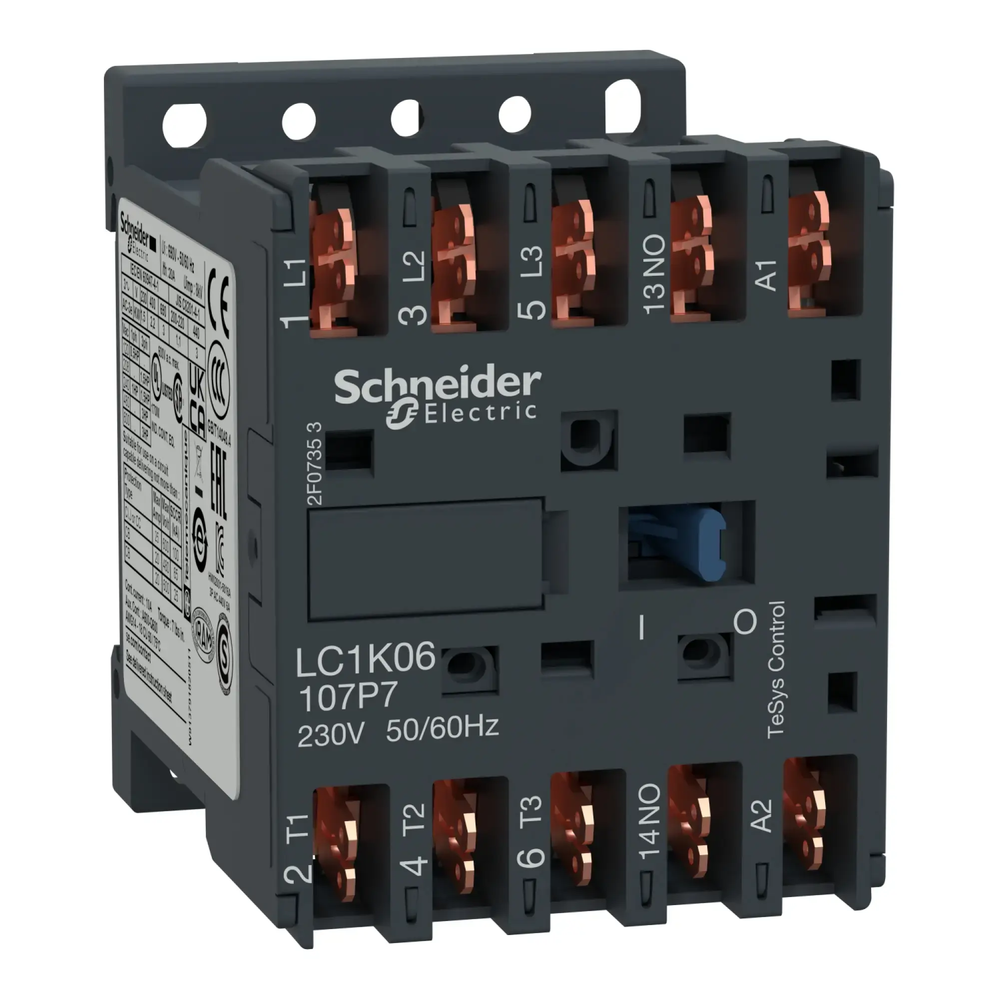 Schneider Electric LC1K09107E7 Power contactor LC1K 3p, +1NO, 4 kW, 9 A, 400 V AC3, coil 48 V AC (img_002)