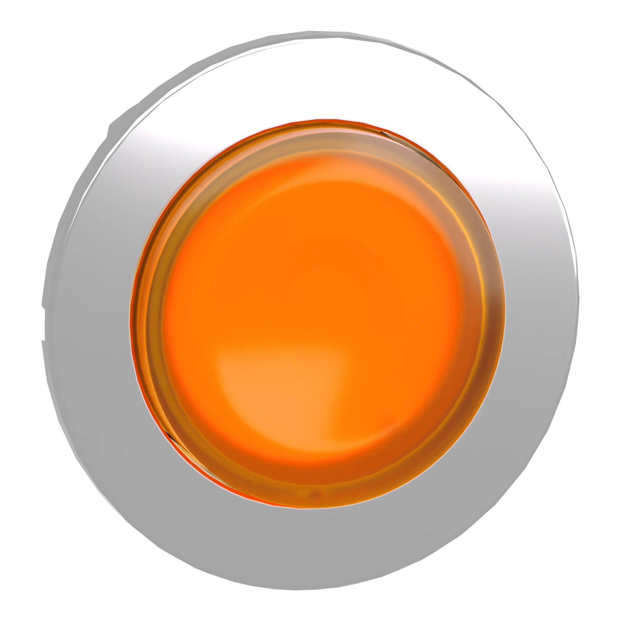 Schneider Electric ZB4FH53 Illuminated pushbutton, front element, Harmony XB4F, metal, 30mm, orange, protruding, for universal LED, latching (img_001)