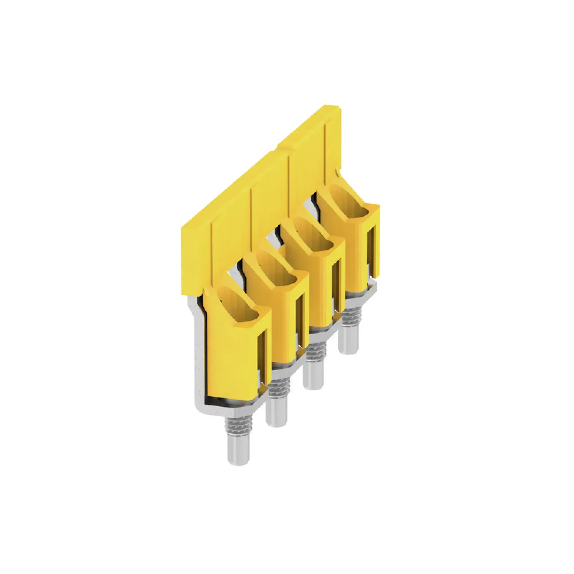 Weidmüller 1055460000 Cross-connector (terminal), when screwed in, yellow, 112 A, Number of poles: 4, Pitch in mm: 16.00, Insulated: Yes, Width: 9.85 mm (img_001) Weidmüller 1055460000 Cross-connector (terminal), when screwed in, yellow, 112 A, Number of poles: 4, Pitch in mm: 16.00, Insulated: Yes, Width: 9.85 mm (img_001)